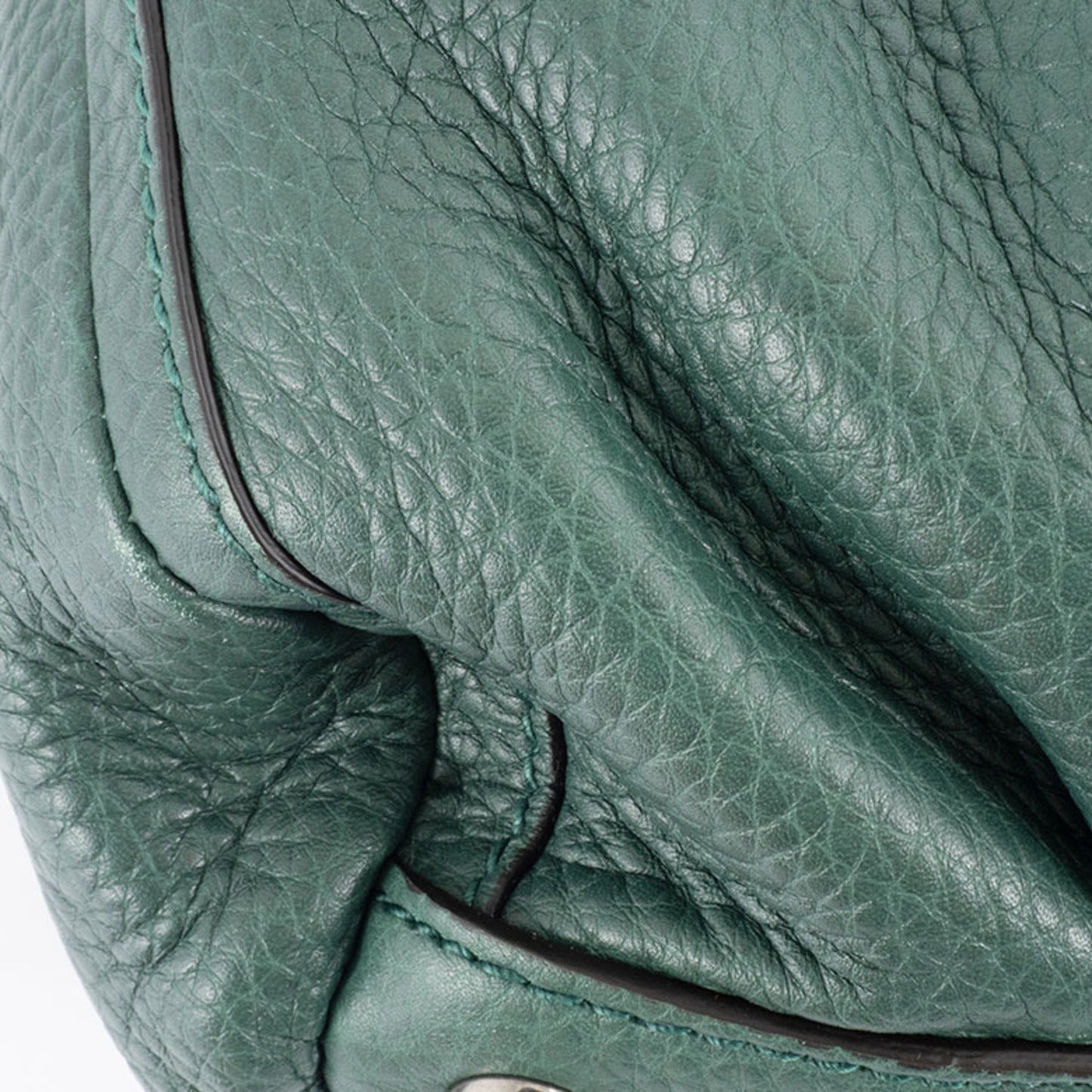 Gucci Abbey Green Leather Shoulder Bag Tote Bag