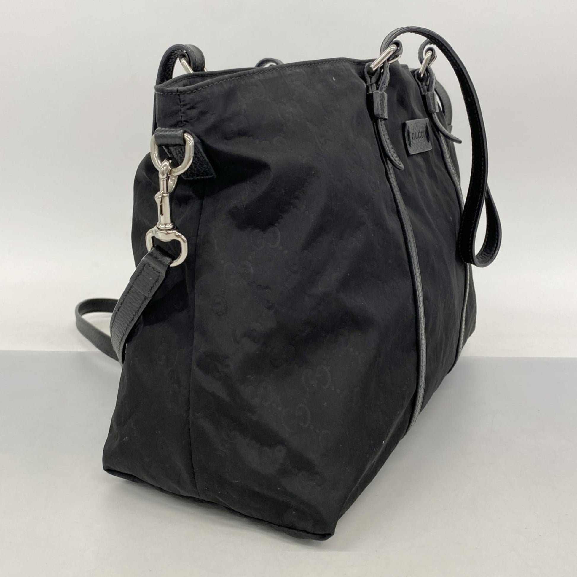 Gucci Black Nylon Tote Bag