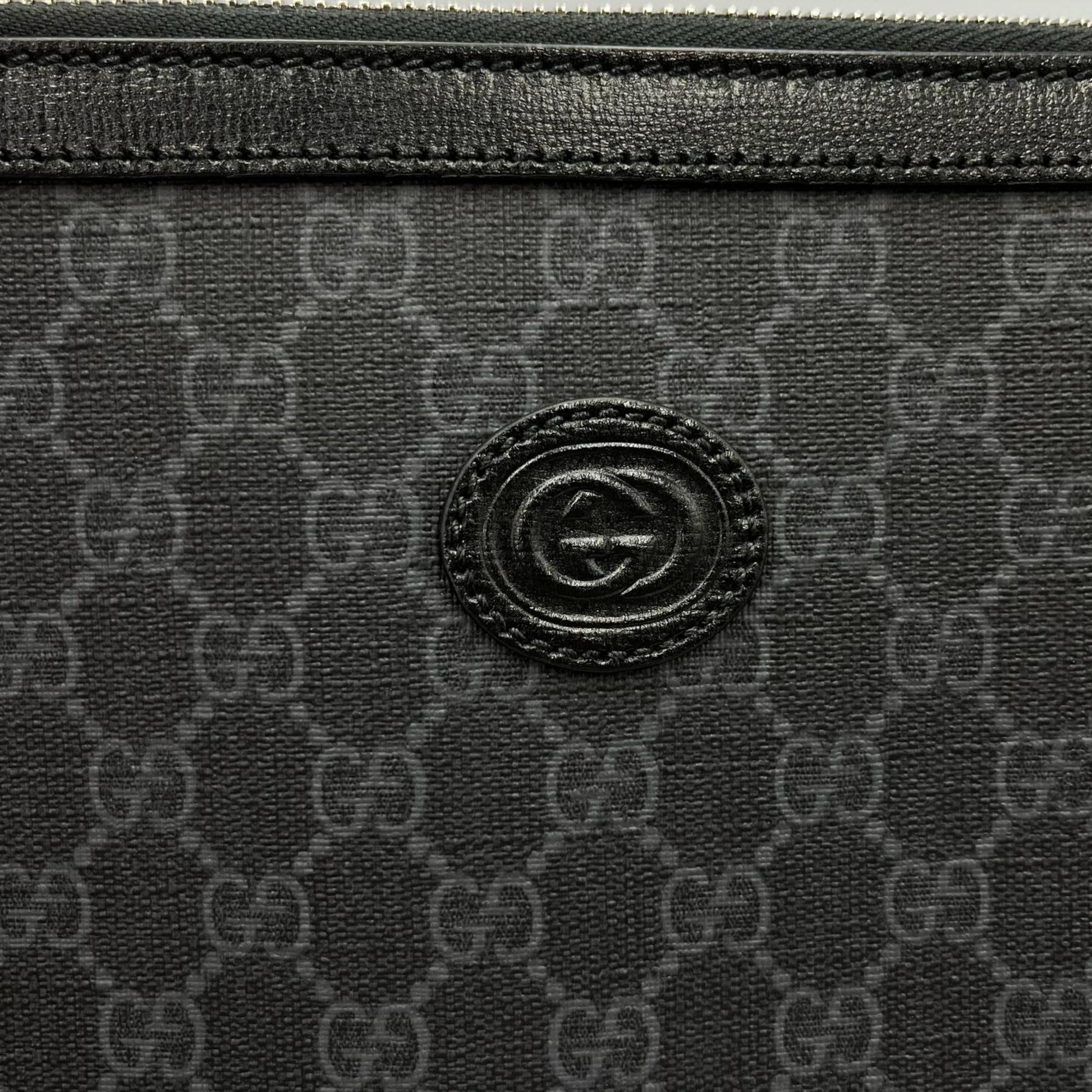 Gucci Black Gg Supreme Messenger Bag Shoulder Bag