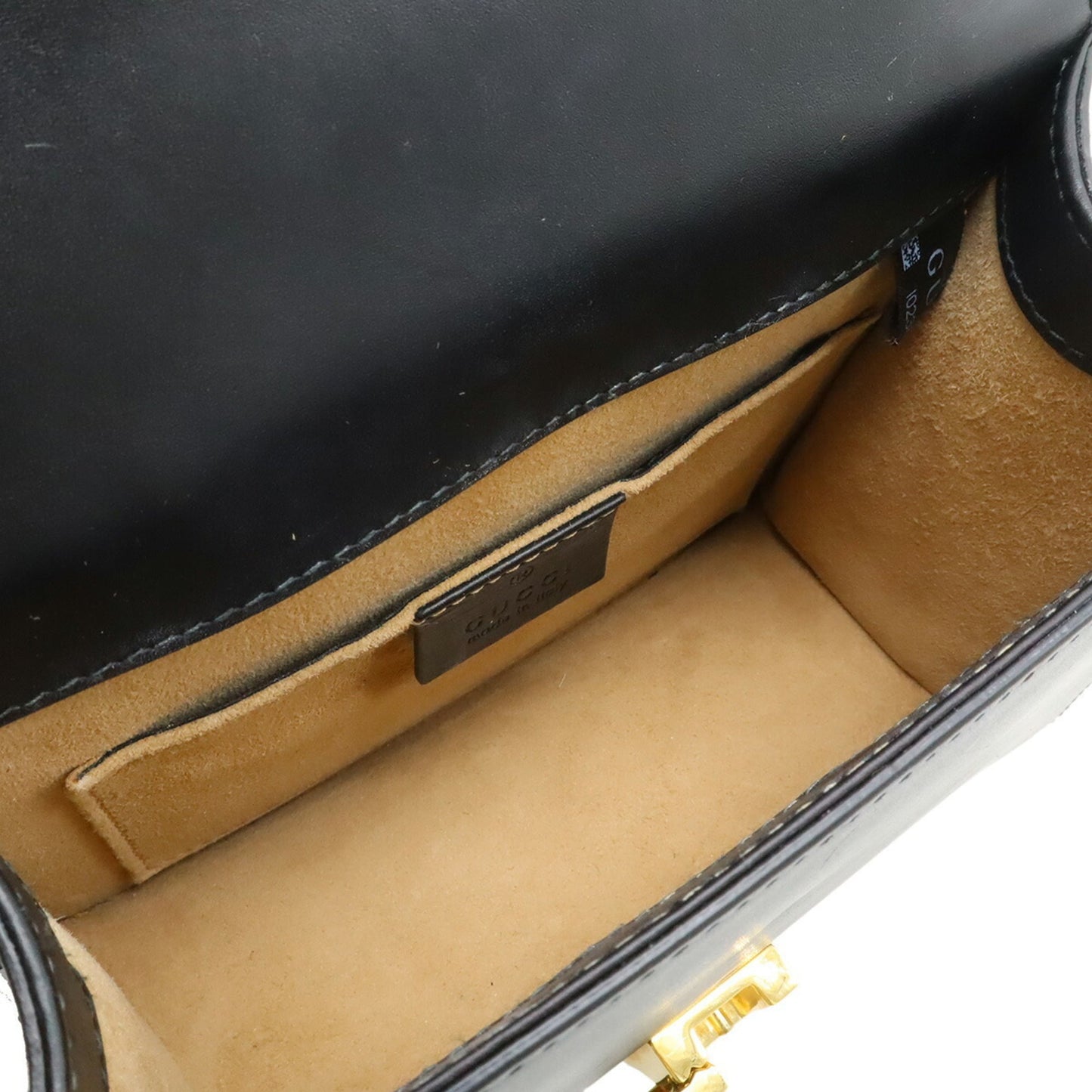 Gucci Black Green Red Color Leather Pochette Shoulder Bag