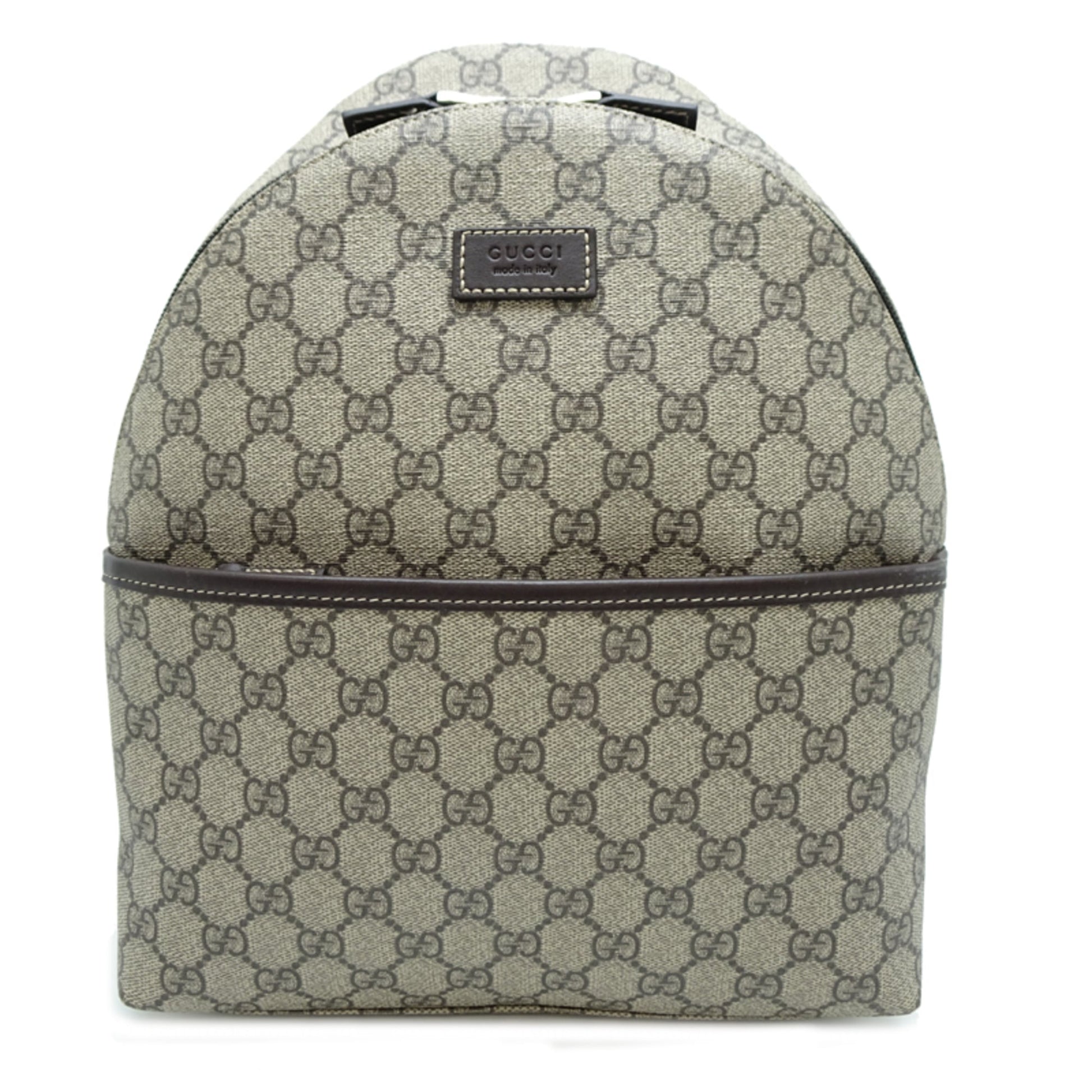 Gucci Brown Gg Supreme Leather Backpack