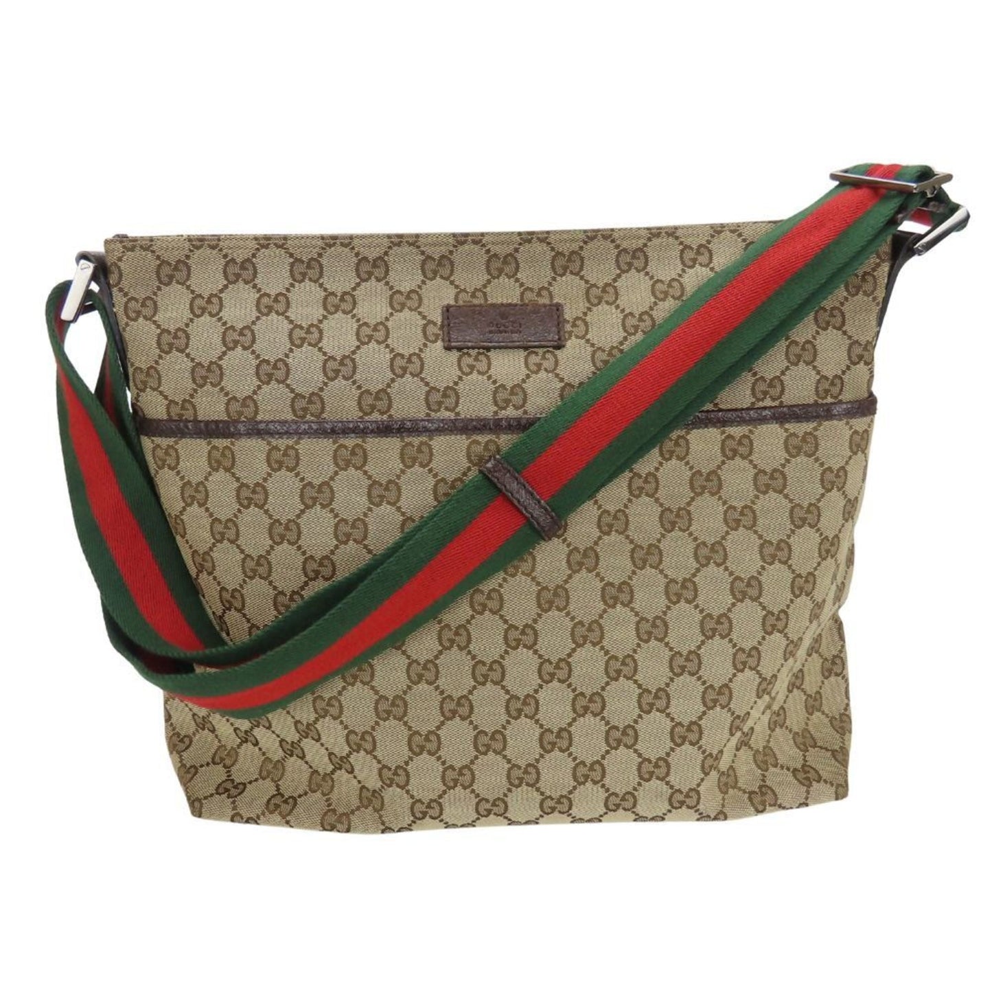 Gucci Beige Gg Canvas Shoulder Bag