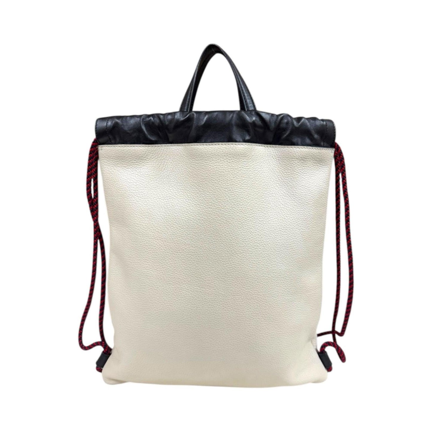 Gucci White Leather Backpack Basket