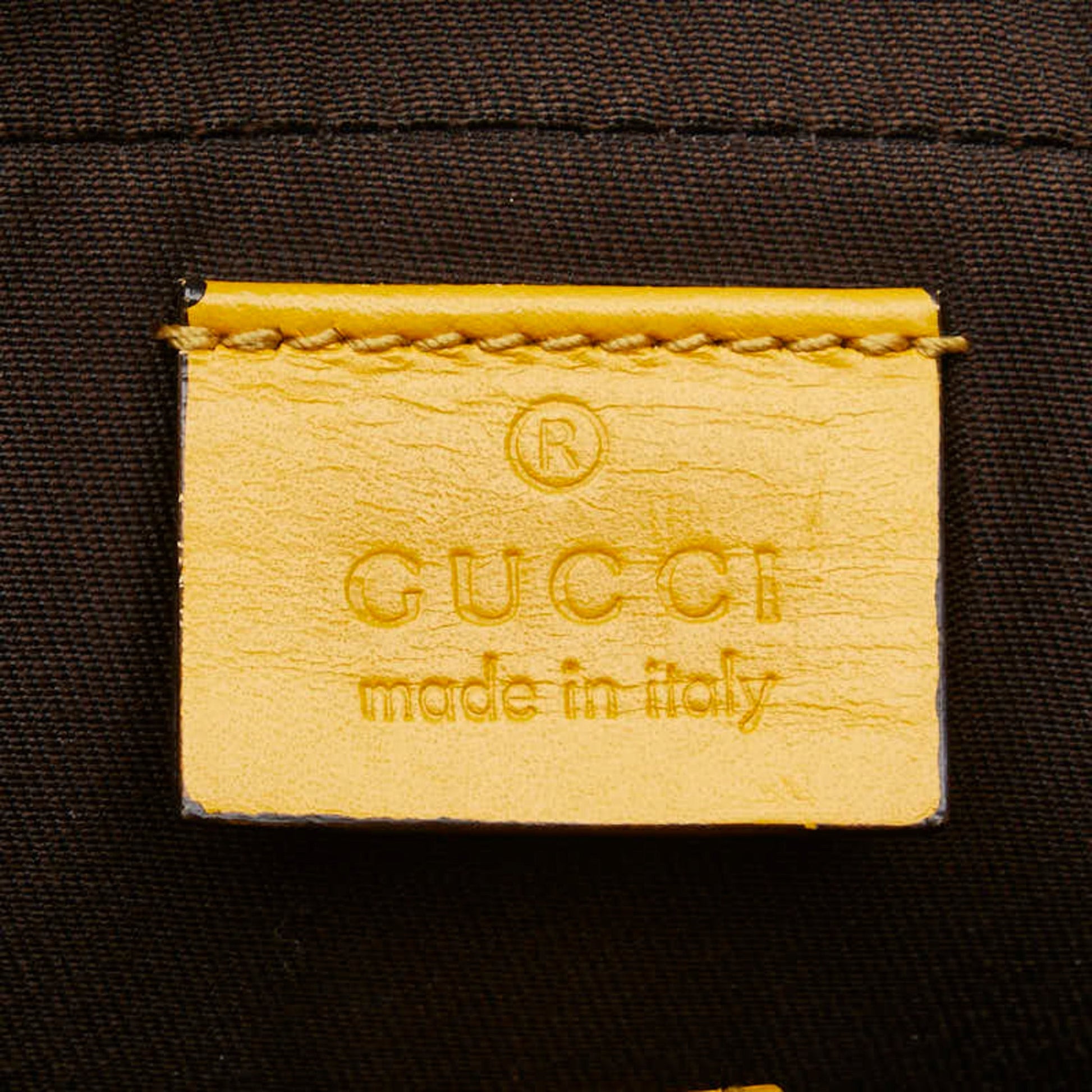 Gucci Diamante Yellow Leather Shoulder Bag