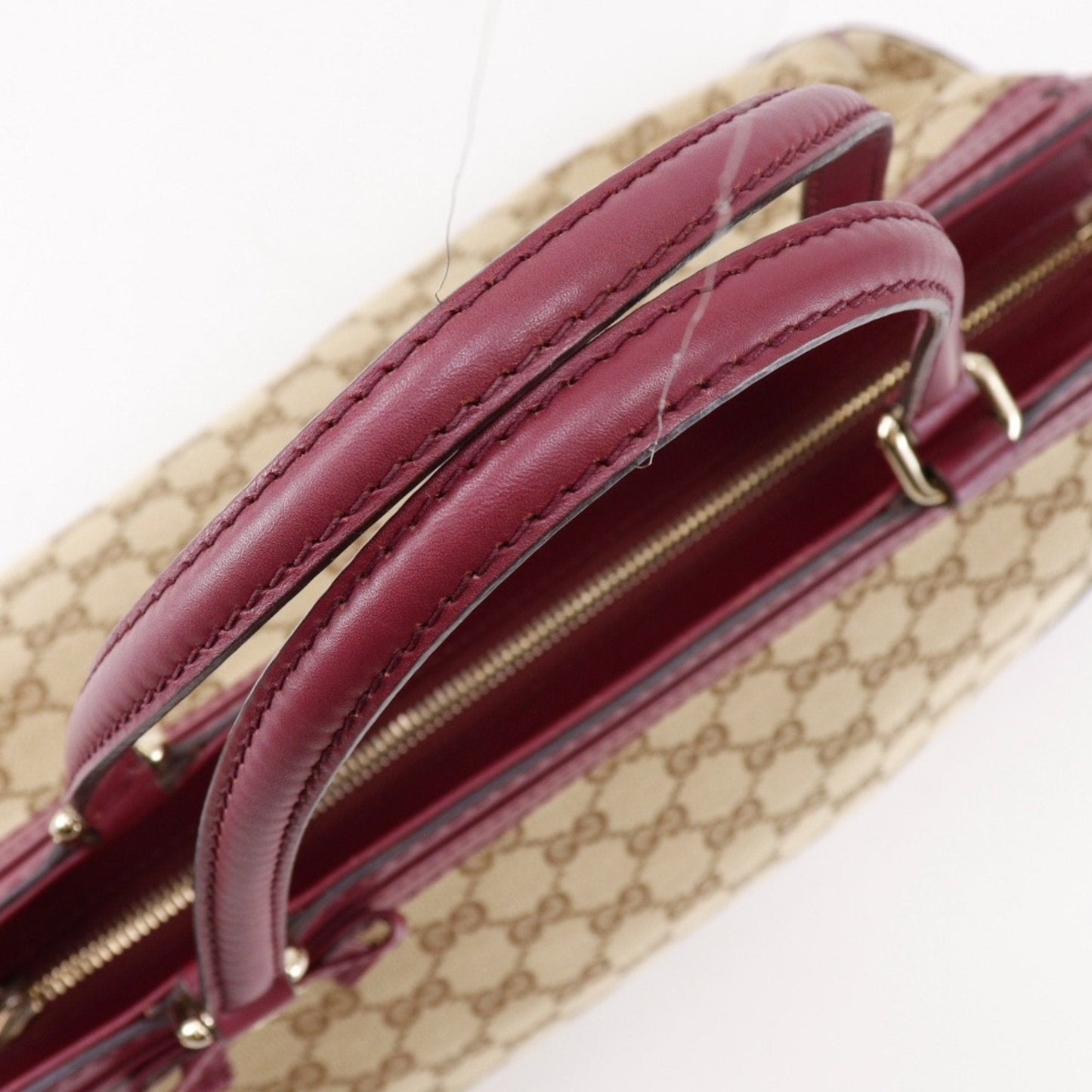 Gucci Red Color Gg Canvas Tote Bag