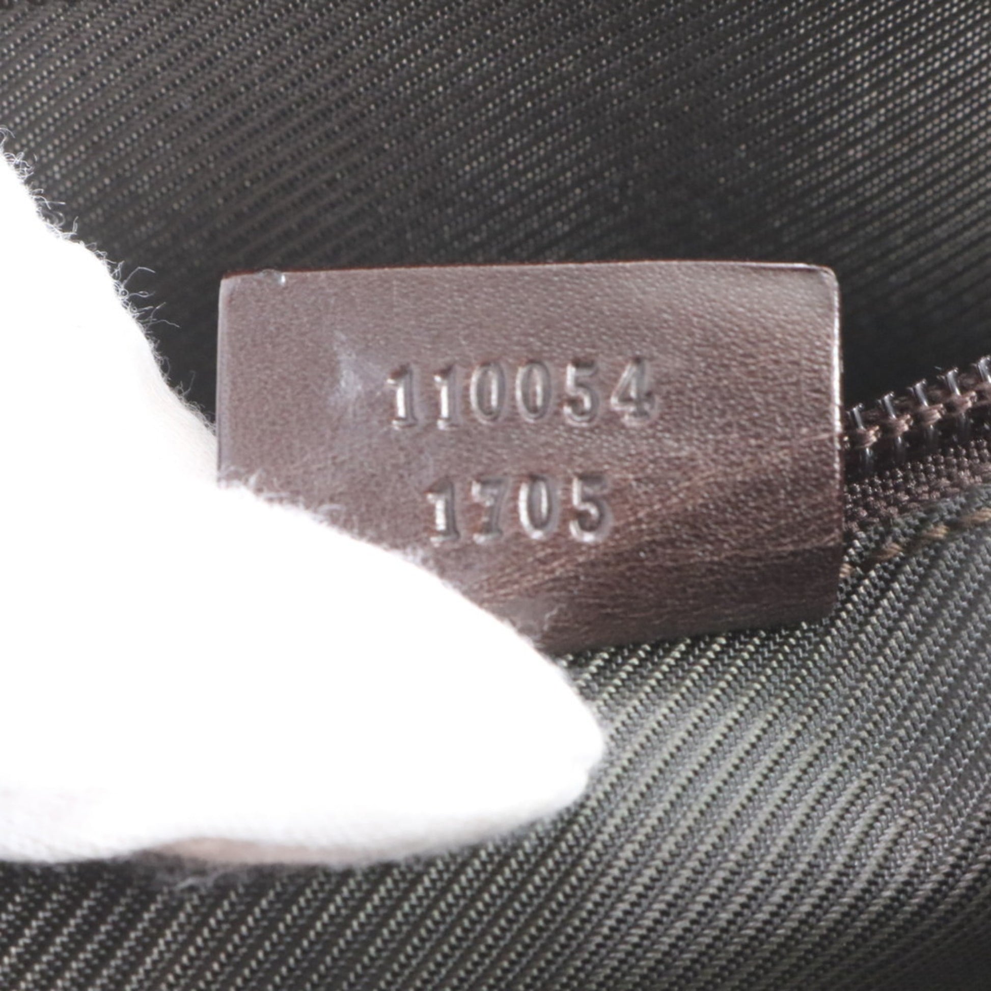 Gucci Brown Leather Coated Canvas Shoulder Bag