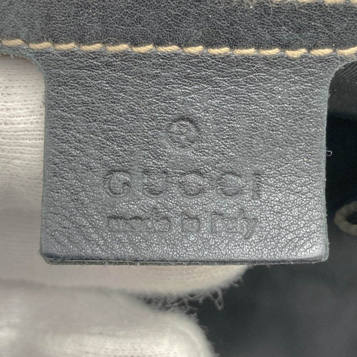 Gucci Black Leather Tote Bag