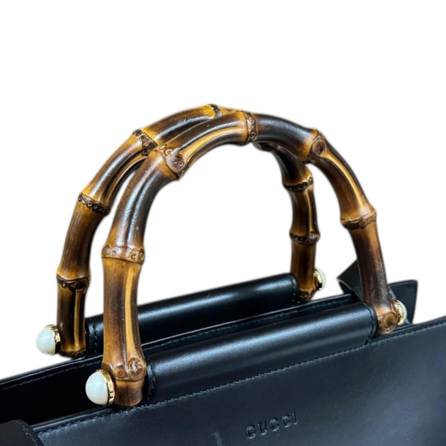Gucci Black Bamboo Shoulder Bag