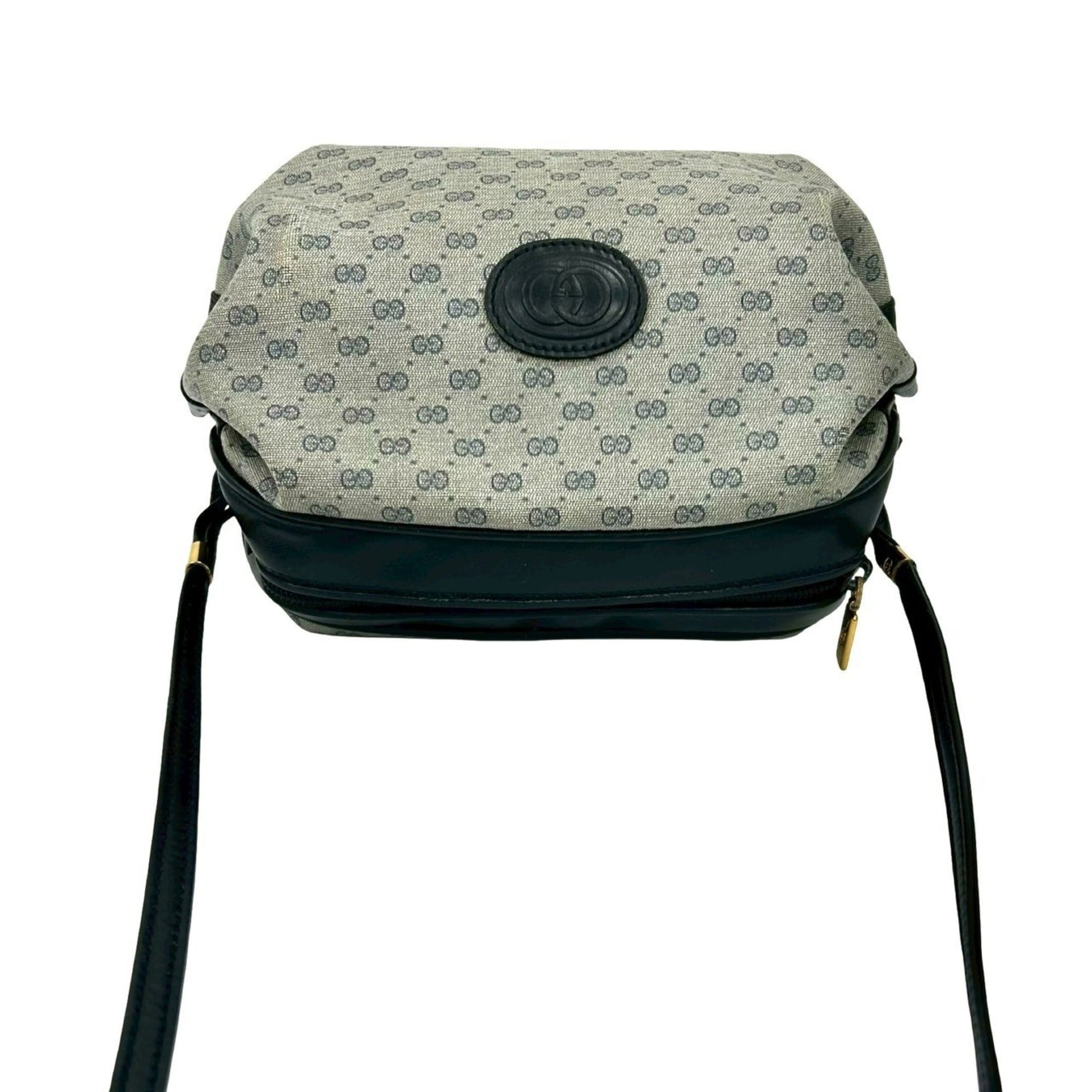 Gucci Navy Leather Pvc Pochette Shoulder Bag