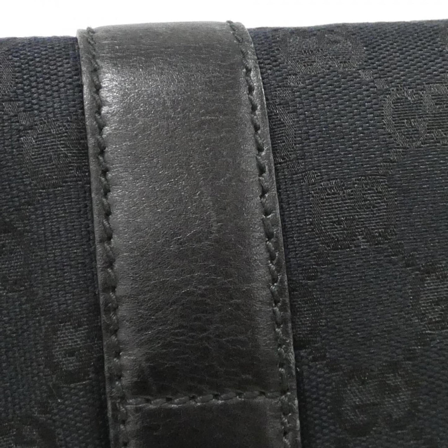Gucci Black Gg Canvas Fanny Pack