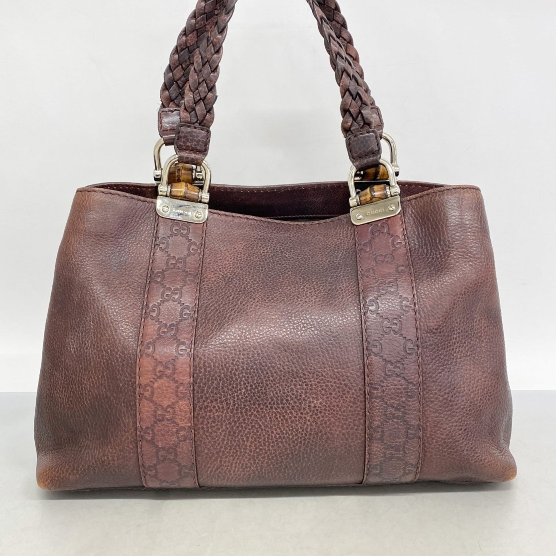 Gucci Brown Leather Tote Bag