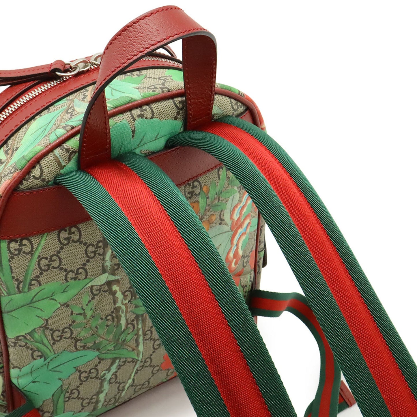 Gucci Beige Multi-Color Red Color Gg Supreme Leather Backpack