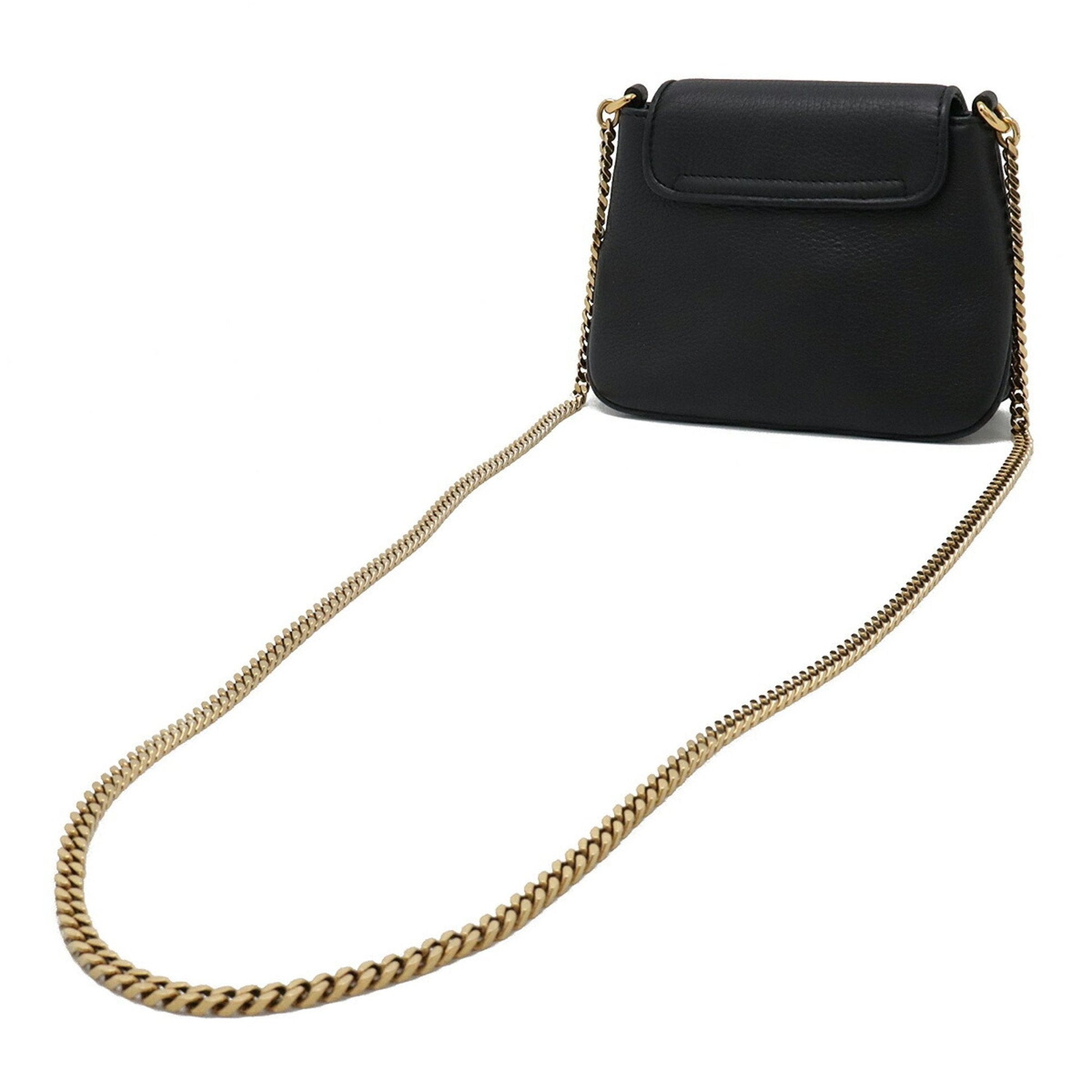 Gucci Black Leather Pochette Shoulder Bag