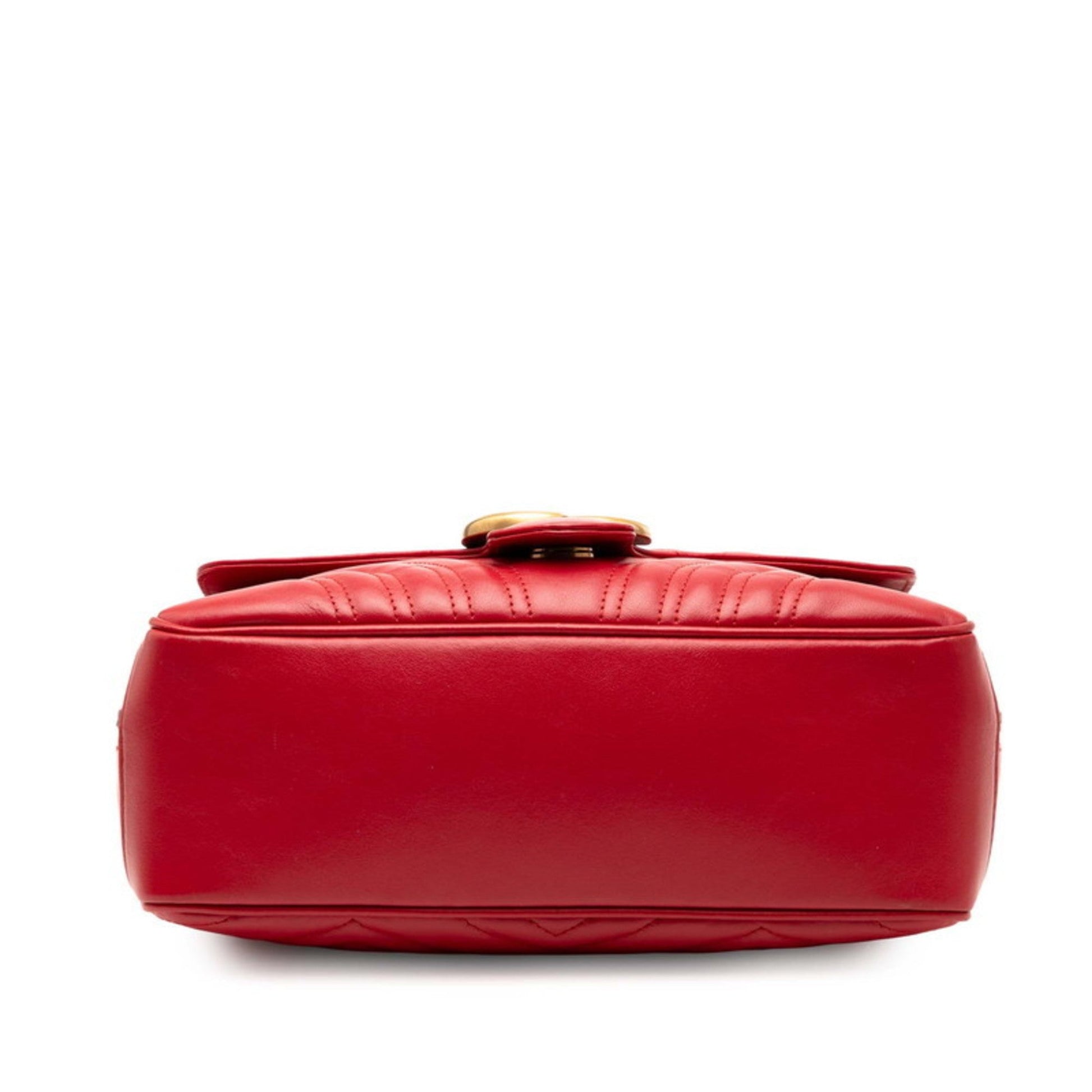 Gucci Red Color Leather Shoulder Bag