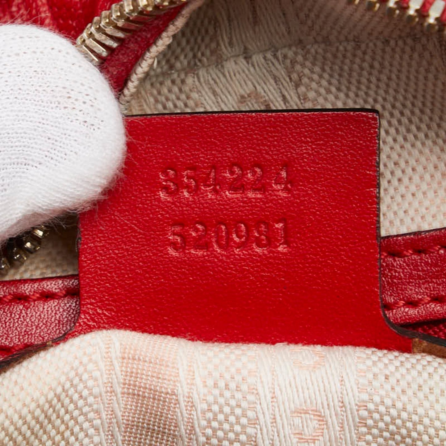 Gucci Red Color Leather Handbag Shoulder Bag