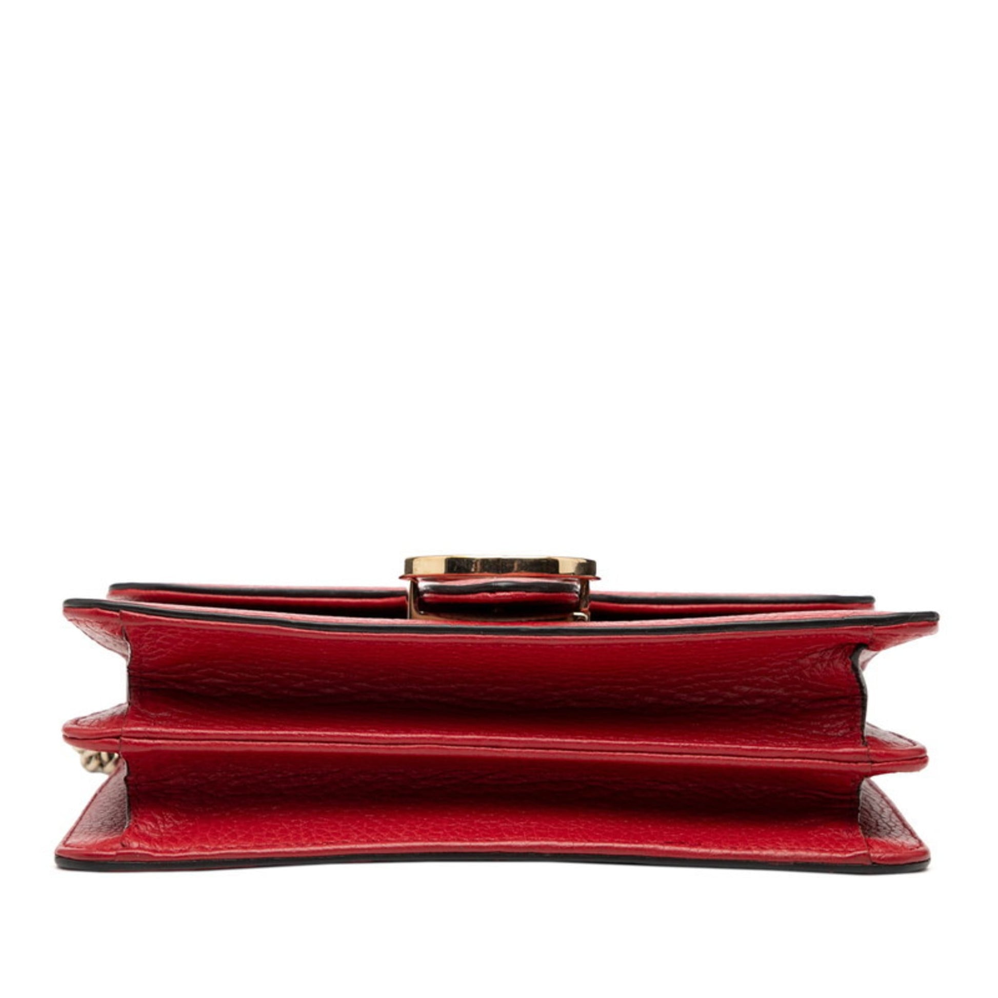 Gucci Red Color Leather Shoulder Bag