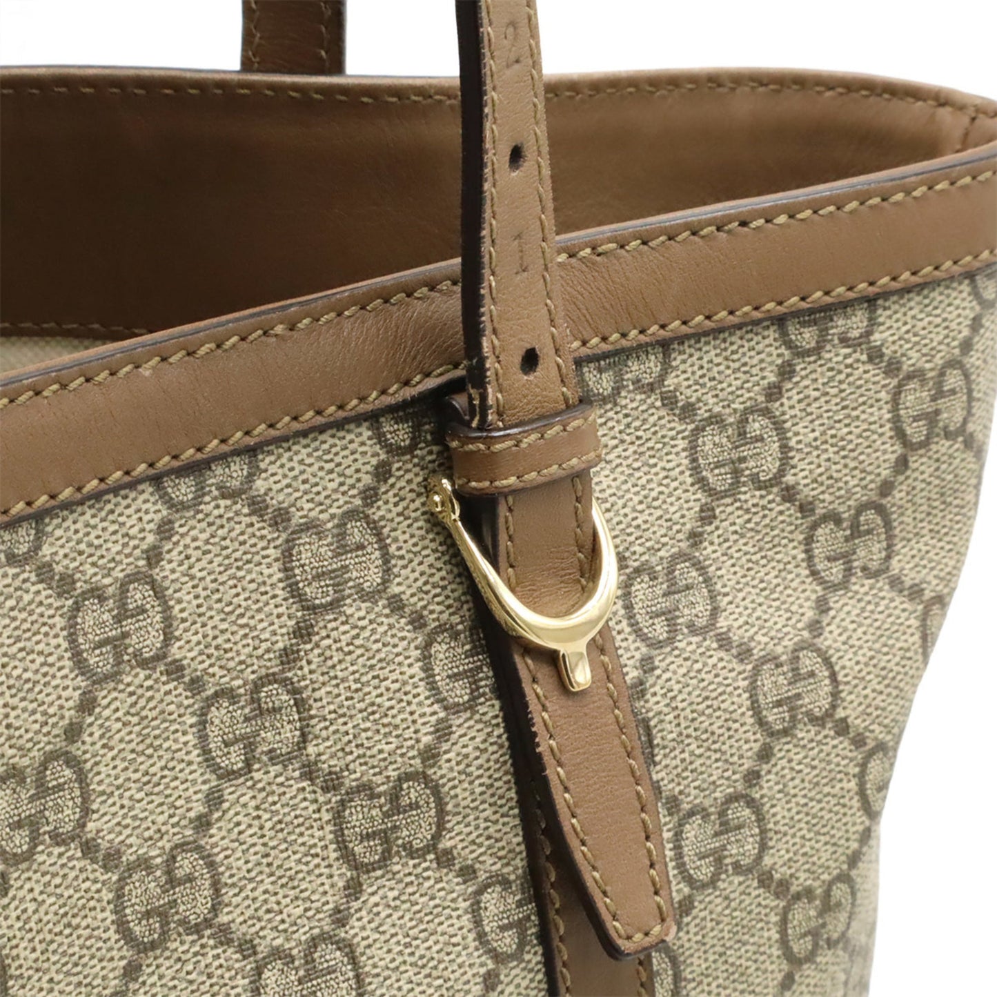 Gucci Brown Khaki Gg Supreme Shoulder Bag Tote Bag