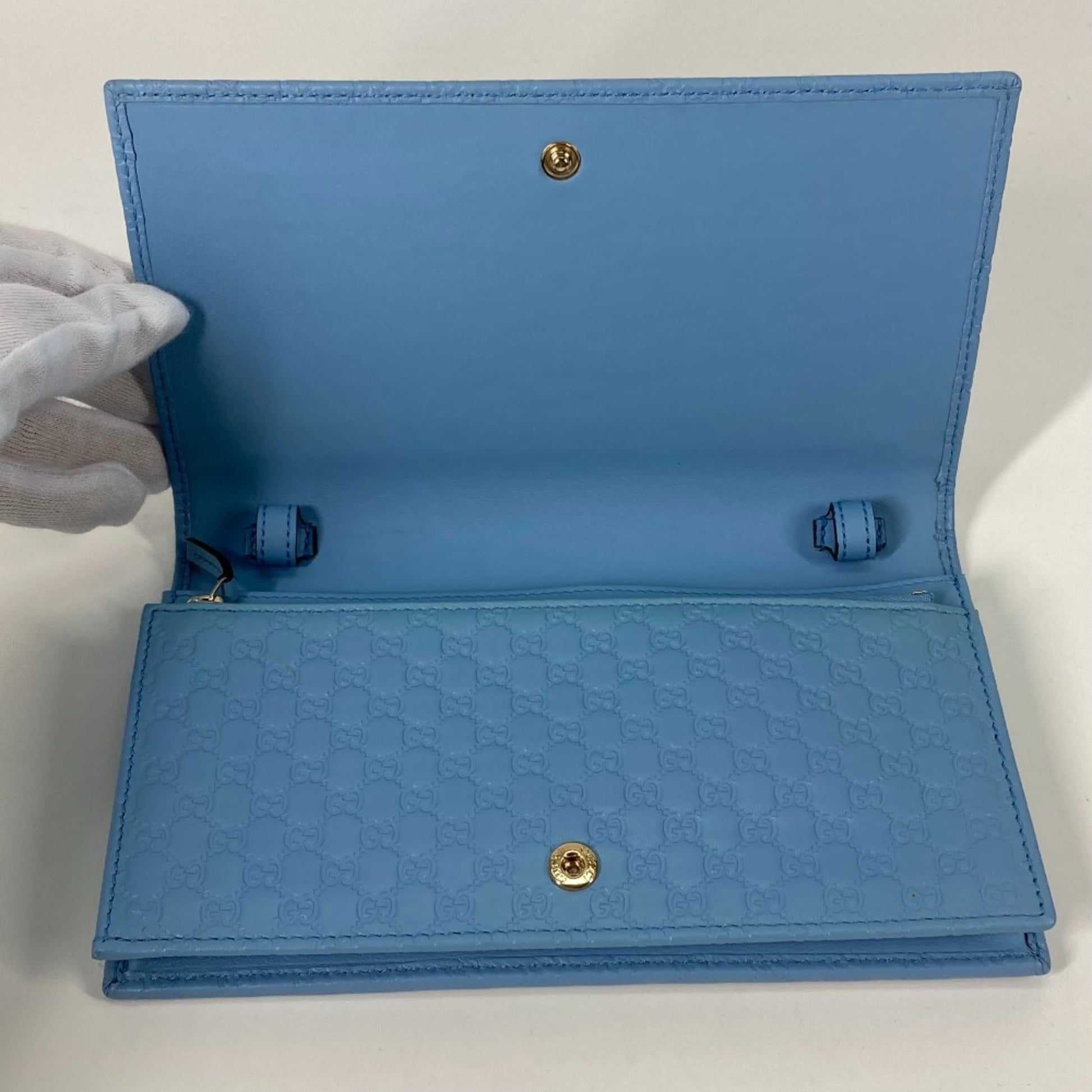 Gucci Blue Leather Shoulder Bag