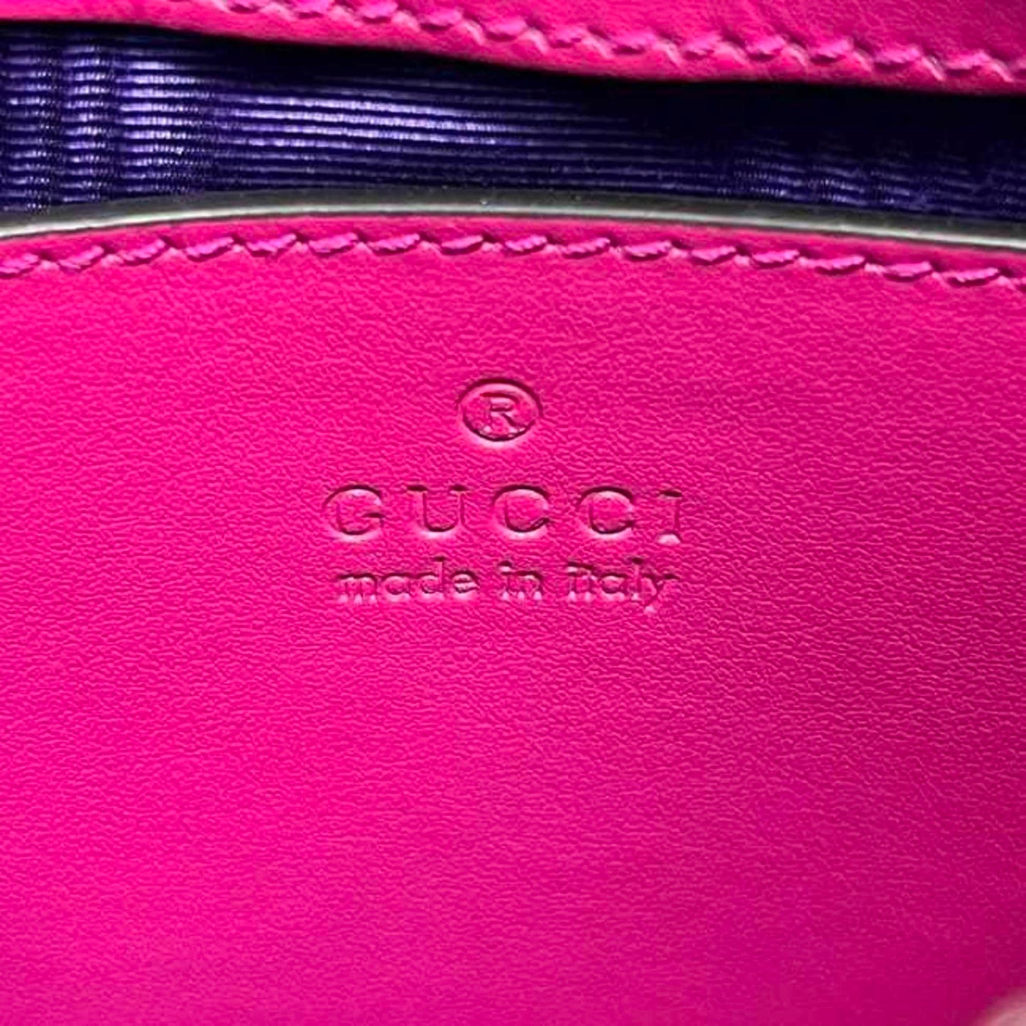 Gucci Pink Nylon Leather Canvas Shoulder Bag
