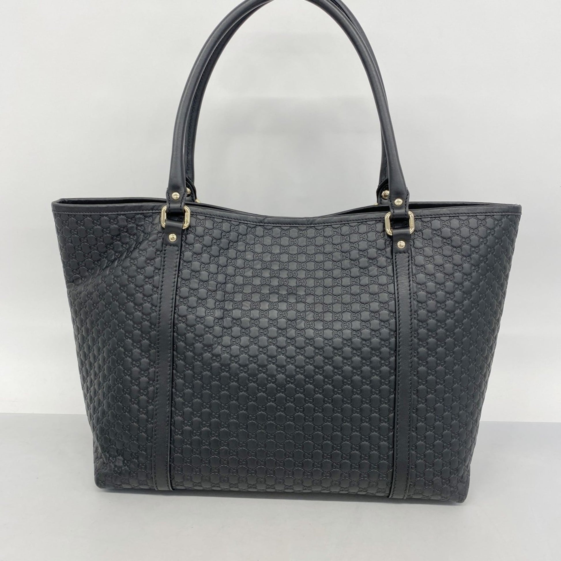 Gucci Black Leather Tote Bag