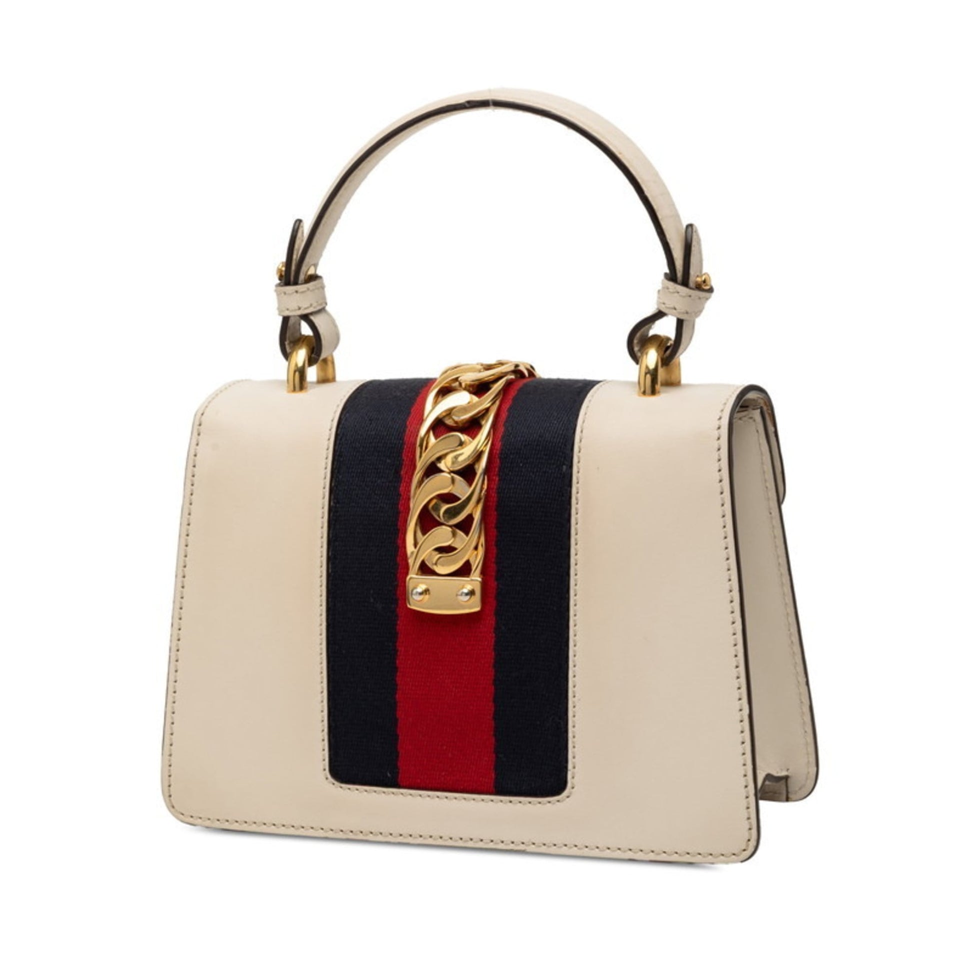 Gucci White Leather Handbag Shoulder Bag