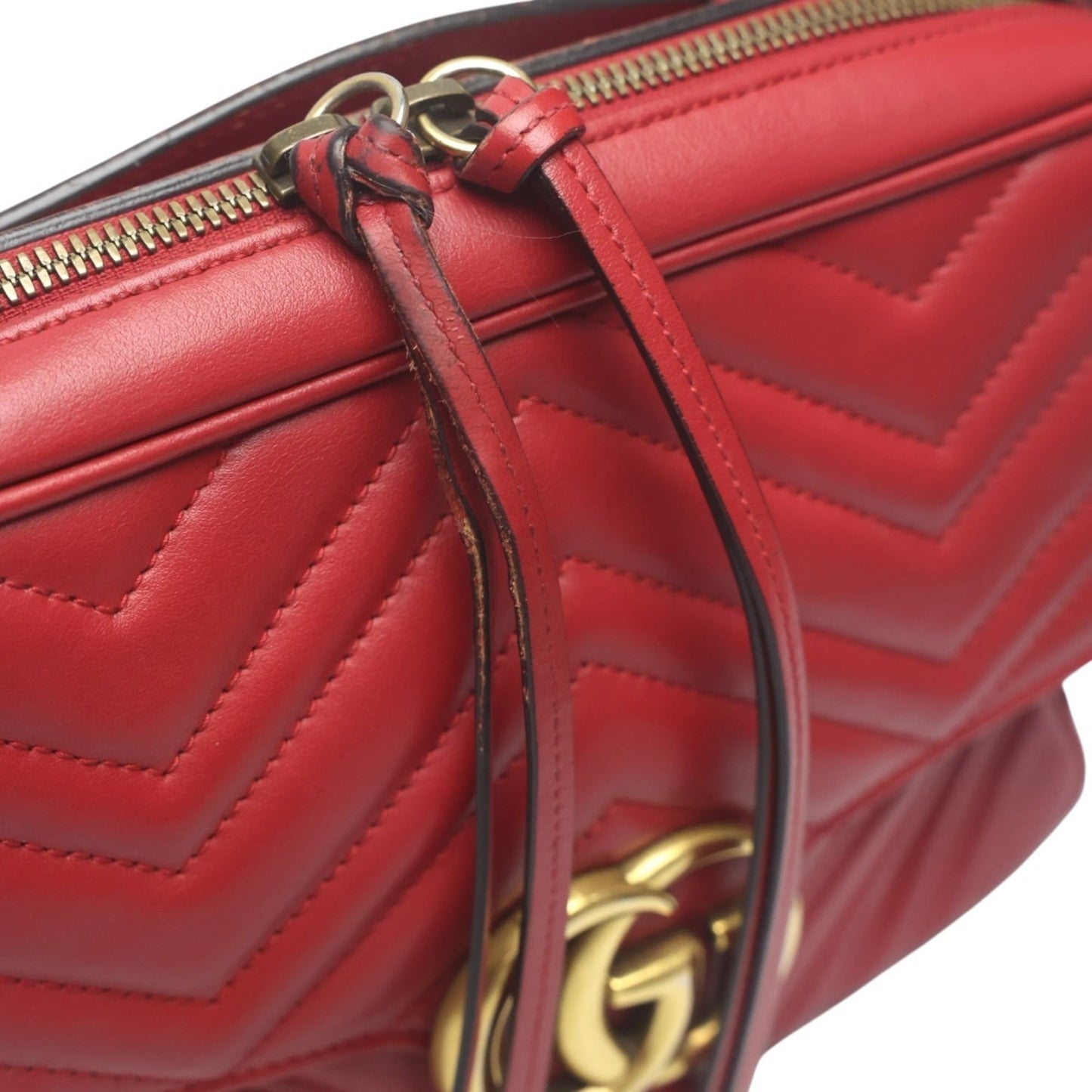 Gucci Red Color Leather Fanny Pack Sling Bag