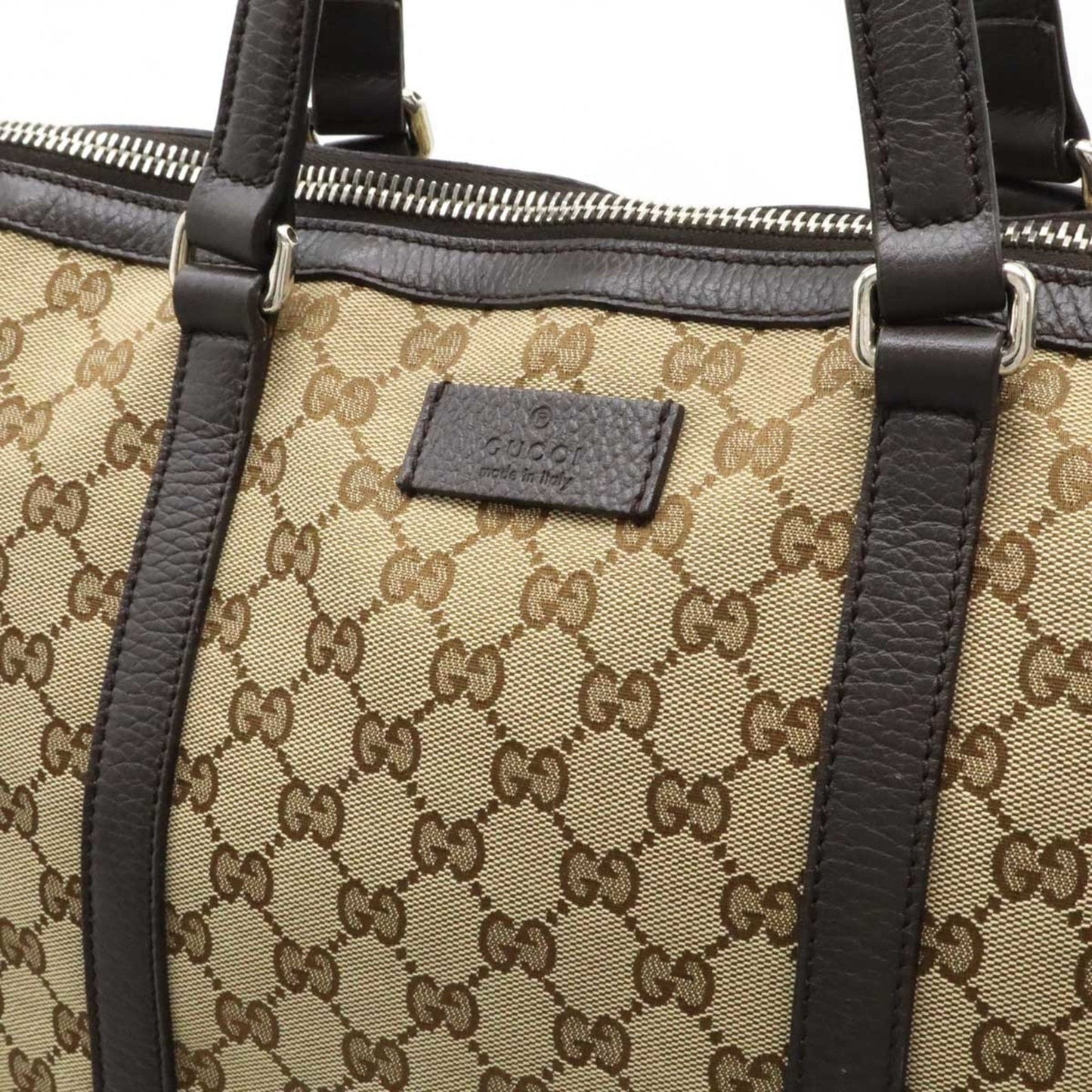 Gucci Gg Canvas Beige Dark Brown Khaki Gg Canvas Shoulder Bag Tote Bag