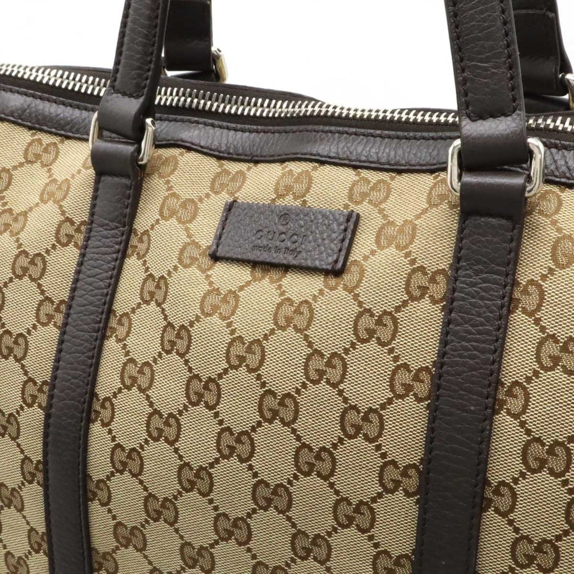 Gucci Gg Canvas Beige Dark Brown Khaki Gg Canvas Shoulder Bag Tote Bag