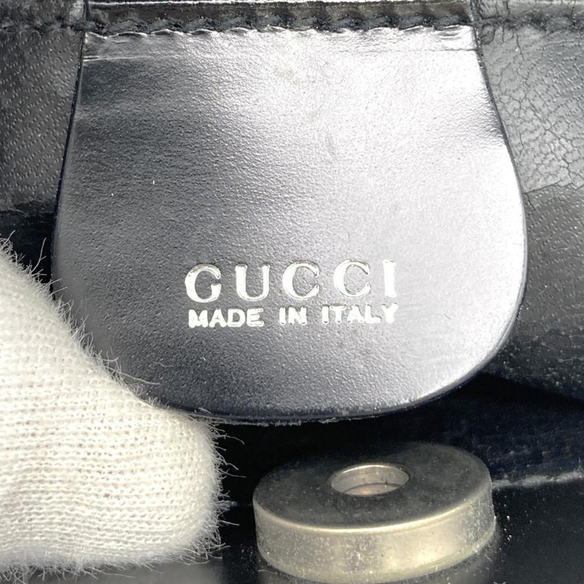Gucci Black Leather Handbag Shoulder Bag
