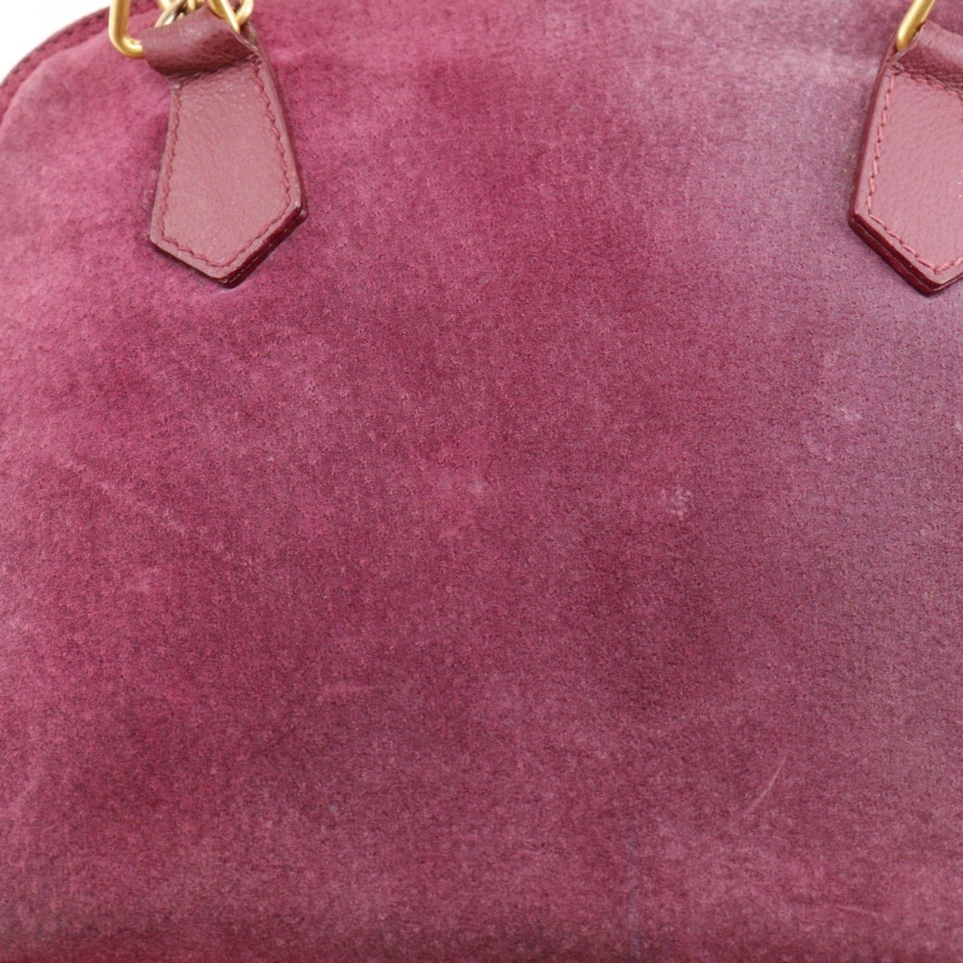 Gucci Purple Suede Handbag