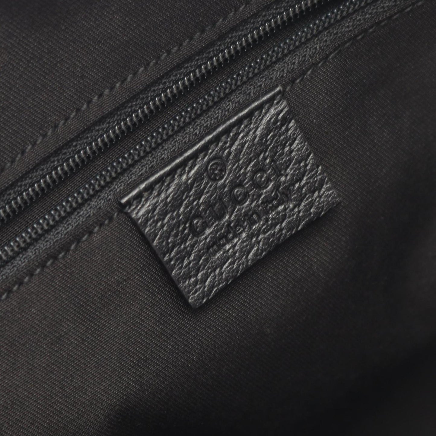 Gucci Black Gg Canvas Leather Tote Bag