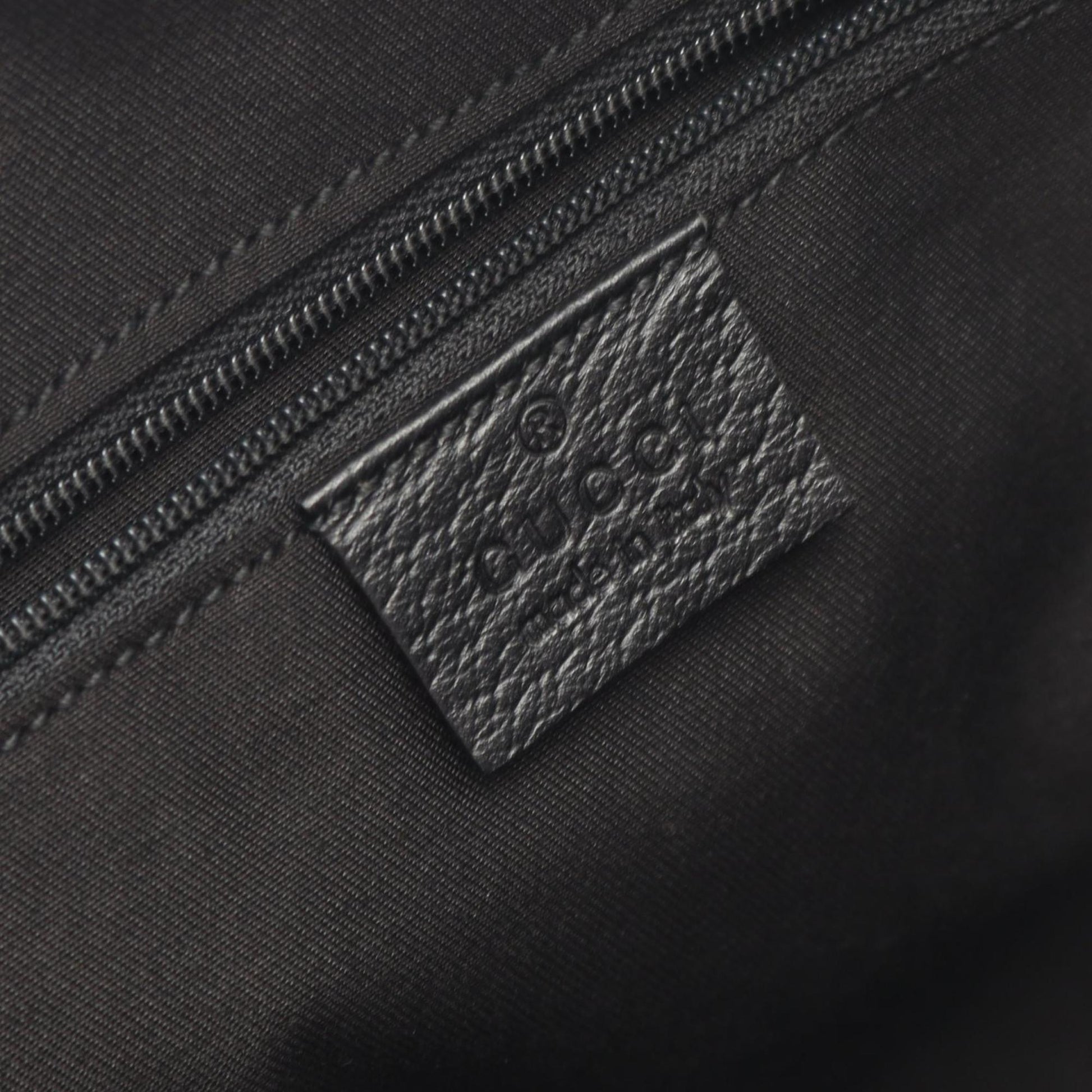 Gucci Black Gg Canvas Leather Tote Bag