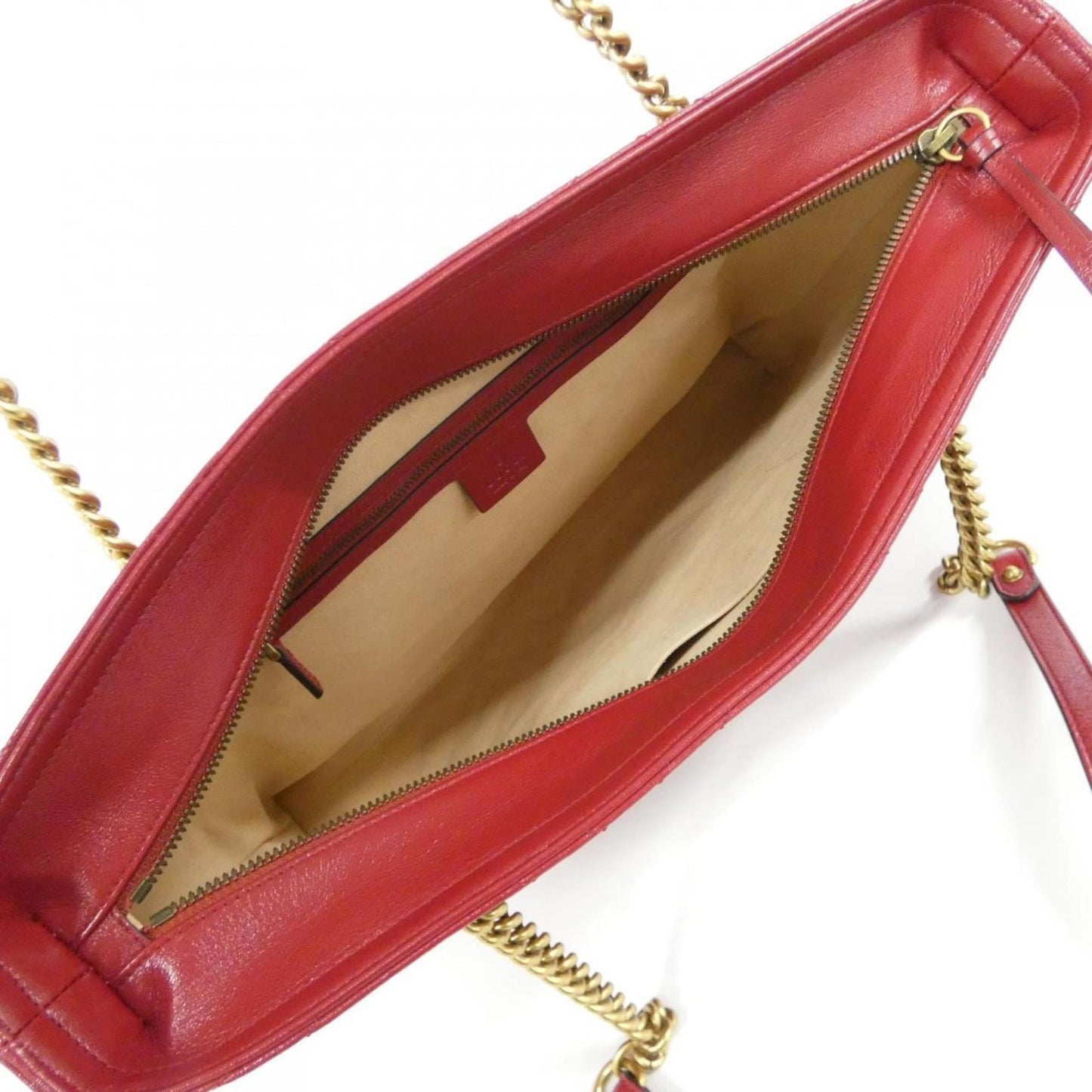 Gucci Red Color Leather Shoulder Bag