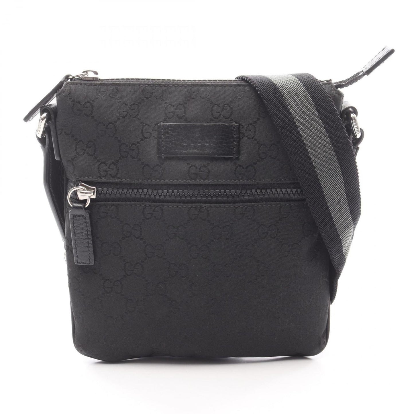 Gucci Black Nylon Leather Shoulder Bag