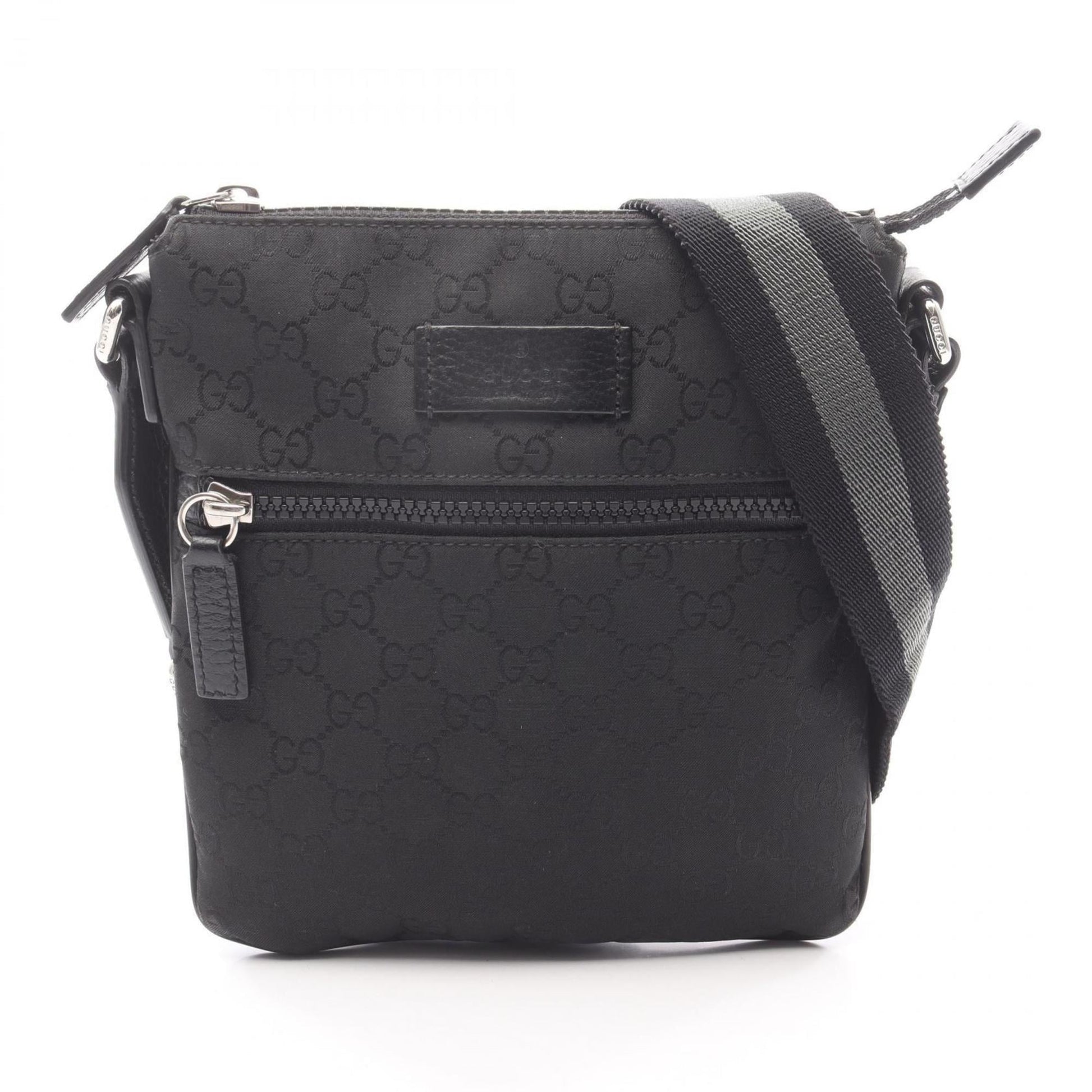Gucci Black Nylon Leather Shoulder Bag