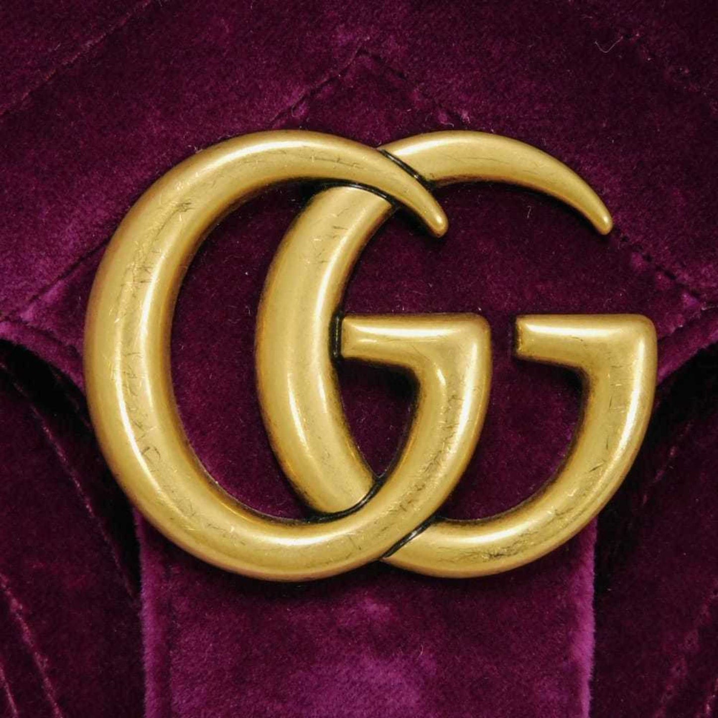 Gucci Purple Velvet Shoulder Bag