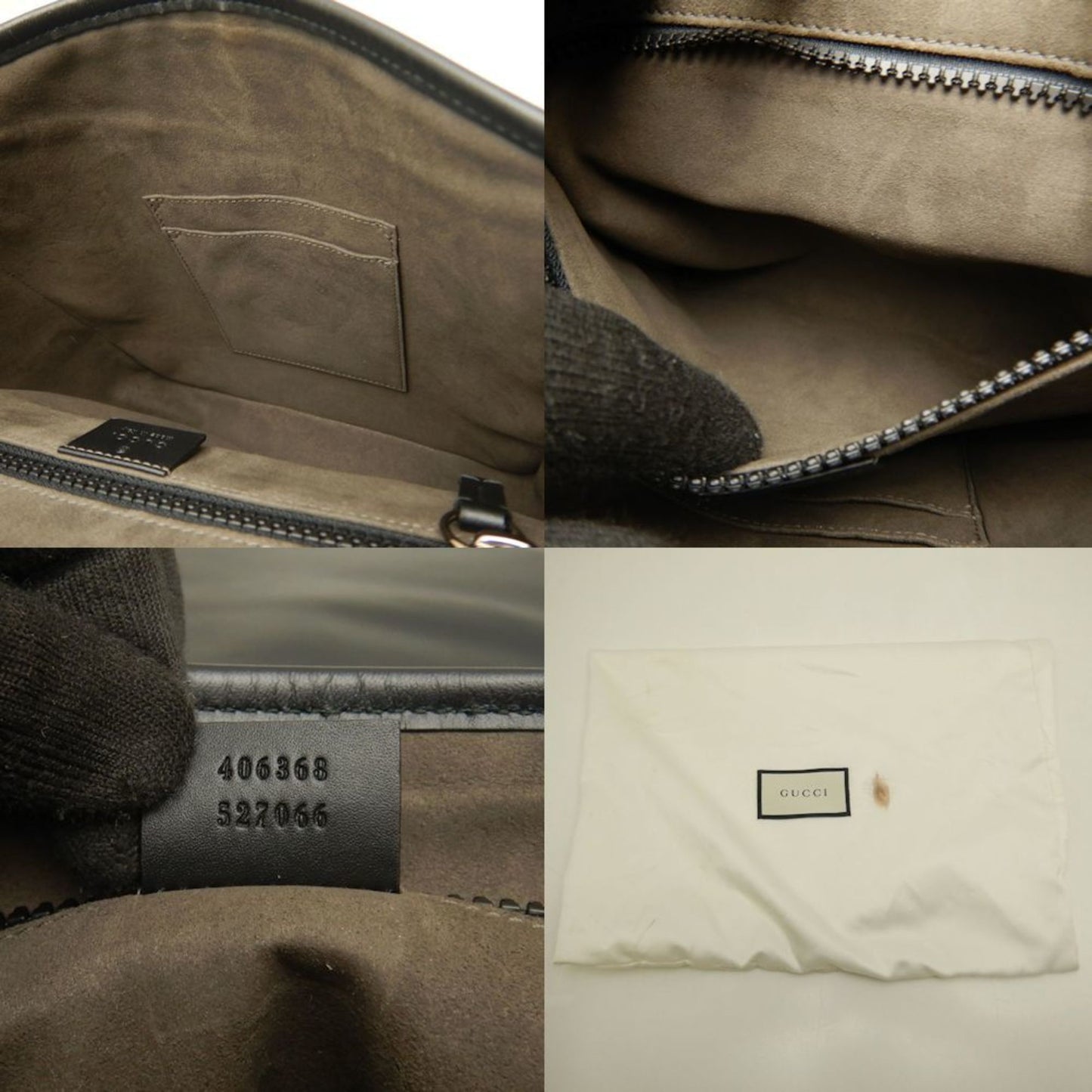 Gucci Beige Black Gg Supreme Shoulder Bag