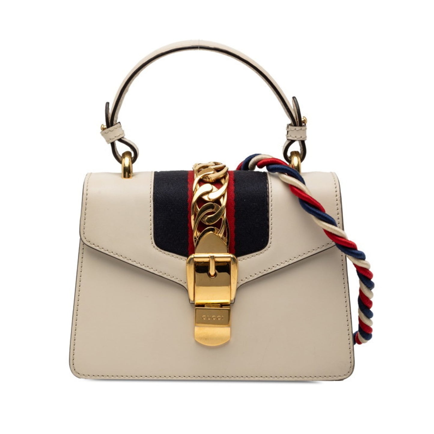 Gucci White Leather Handbag Shoulder Bag