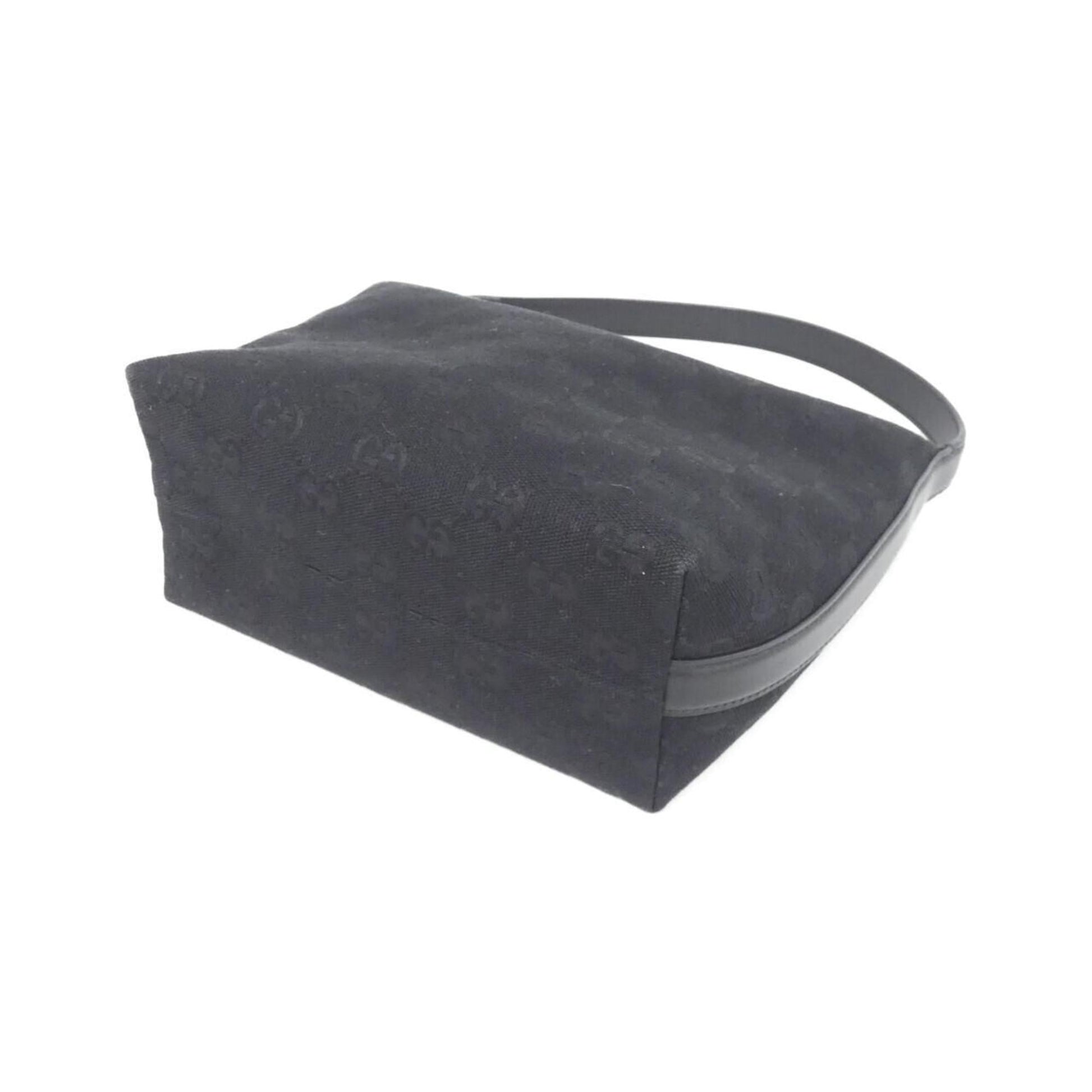 Gucci Black Gg Canvas Handbag