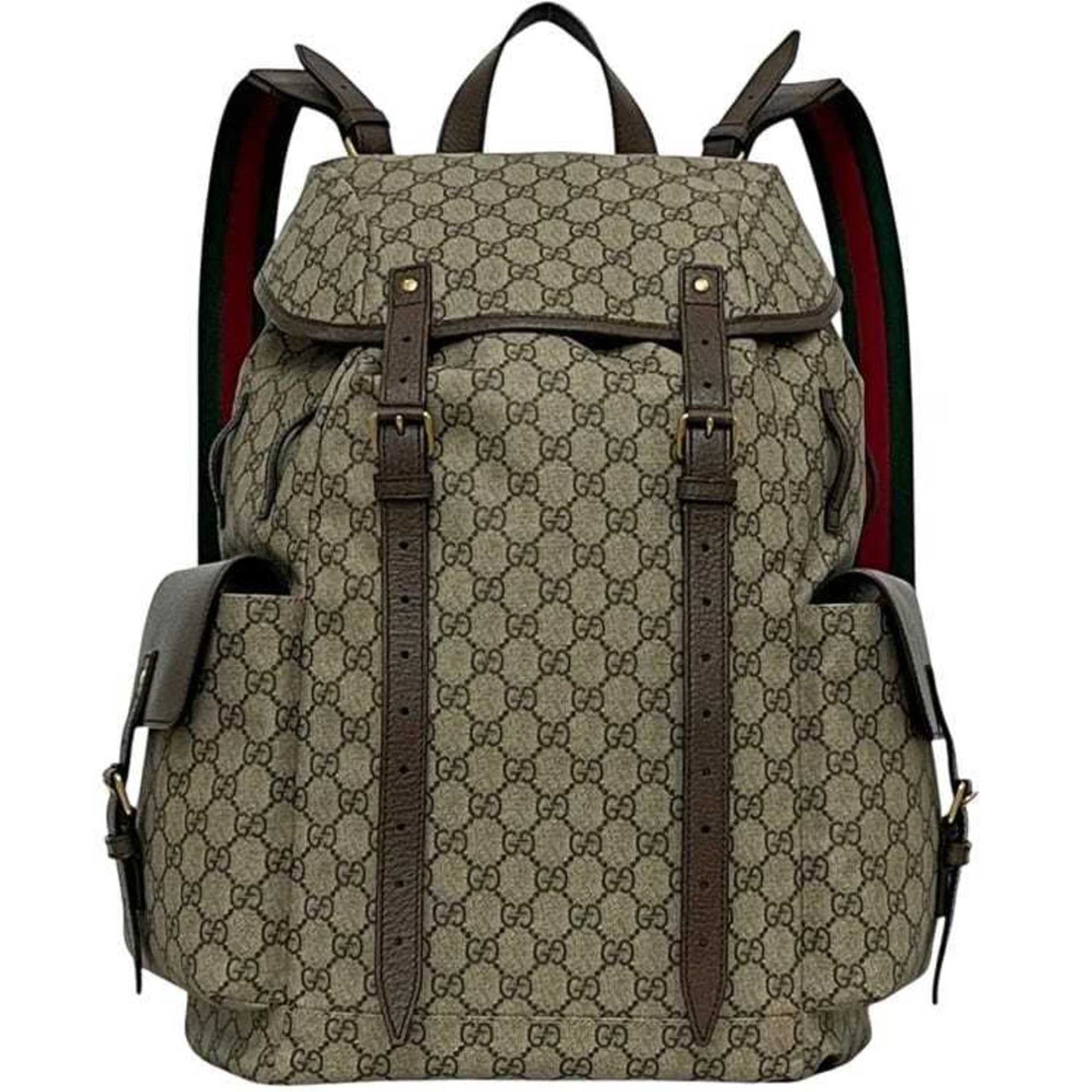 Gucci Sherry Line Beige Brown Gg Supreme Backpack