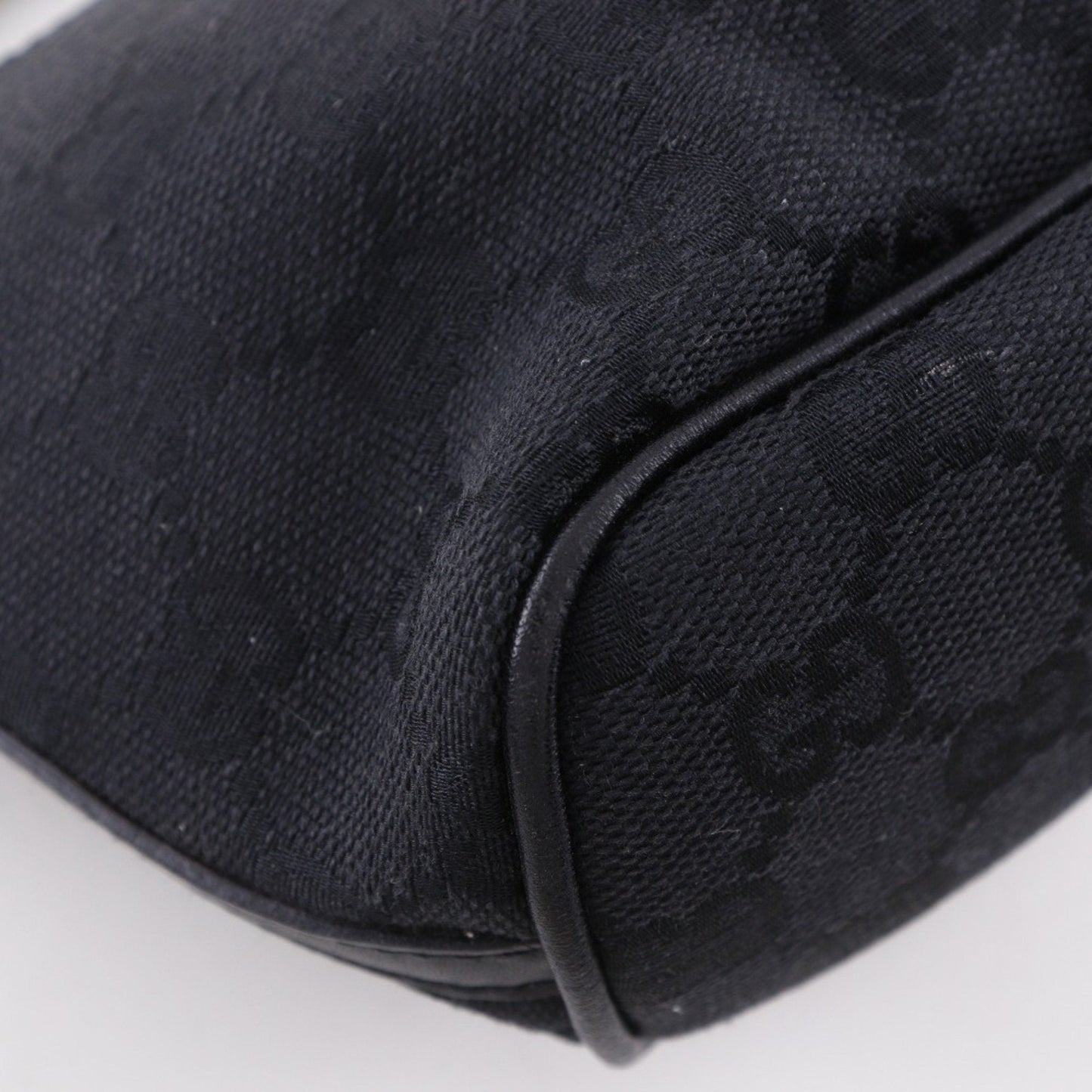 Gucci Black Gg Canvas Handbag