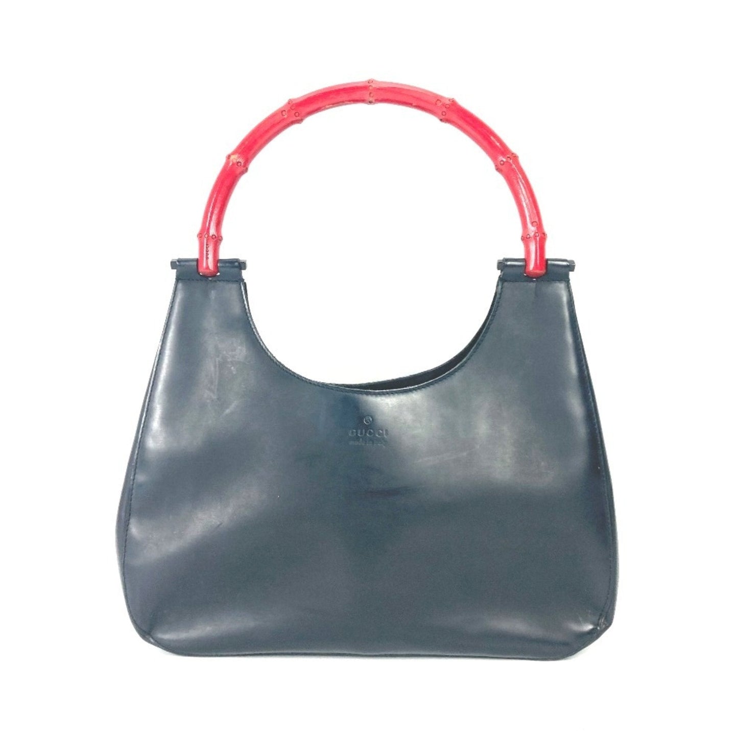 Gucci Black Red Color Leather Handbag Shoulder Bag