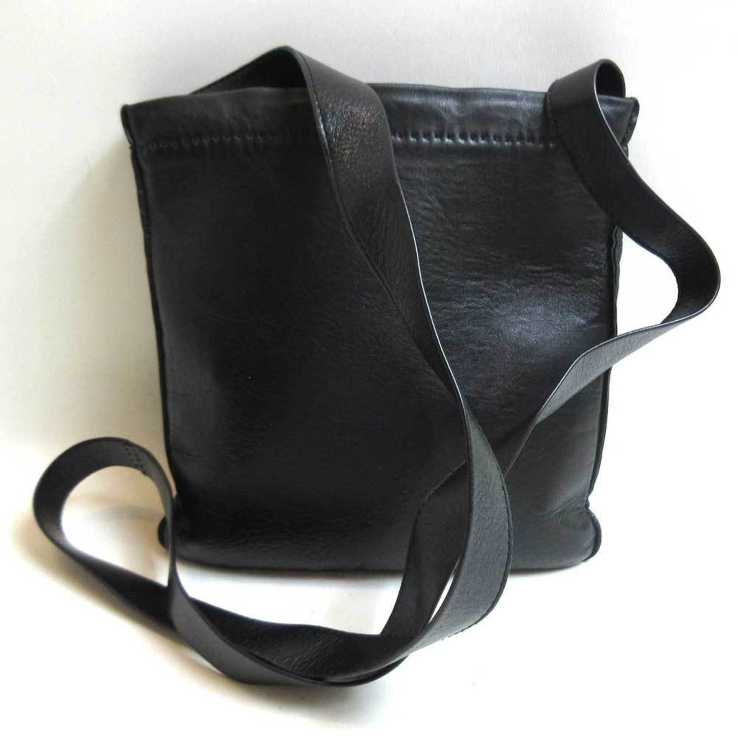 Hermes Toudou Pochette Shoulder Bag Leather Black