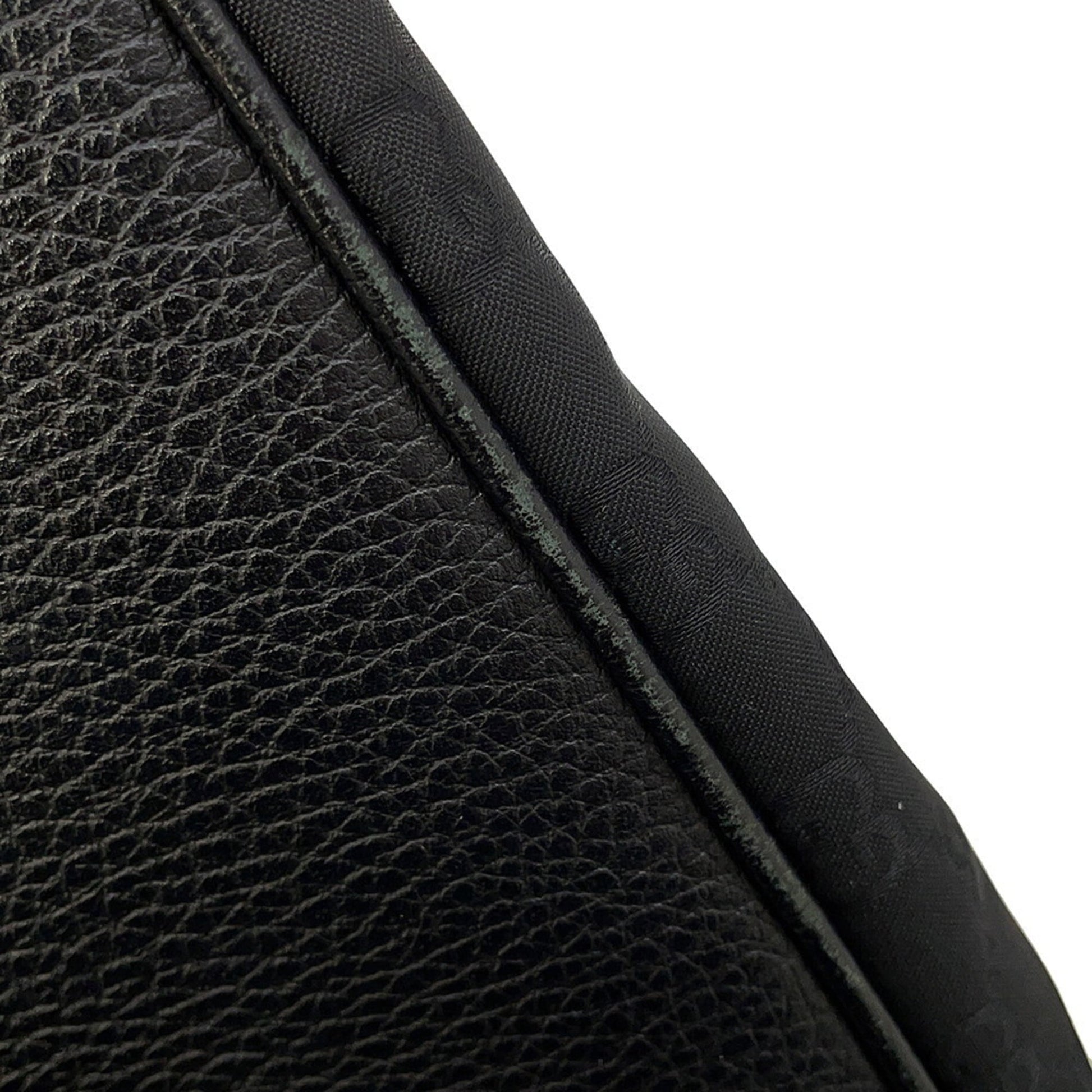 Gucci Sherry Line Black Nylon Leather Handbag