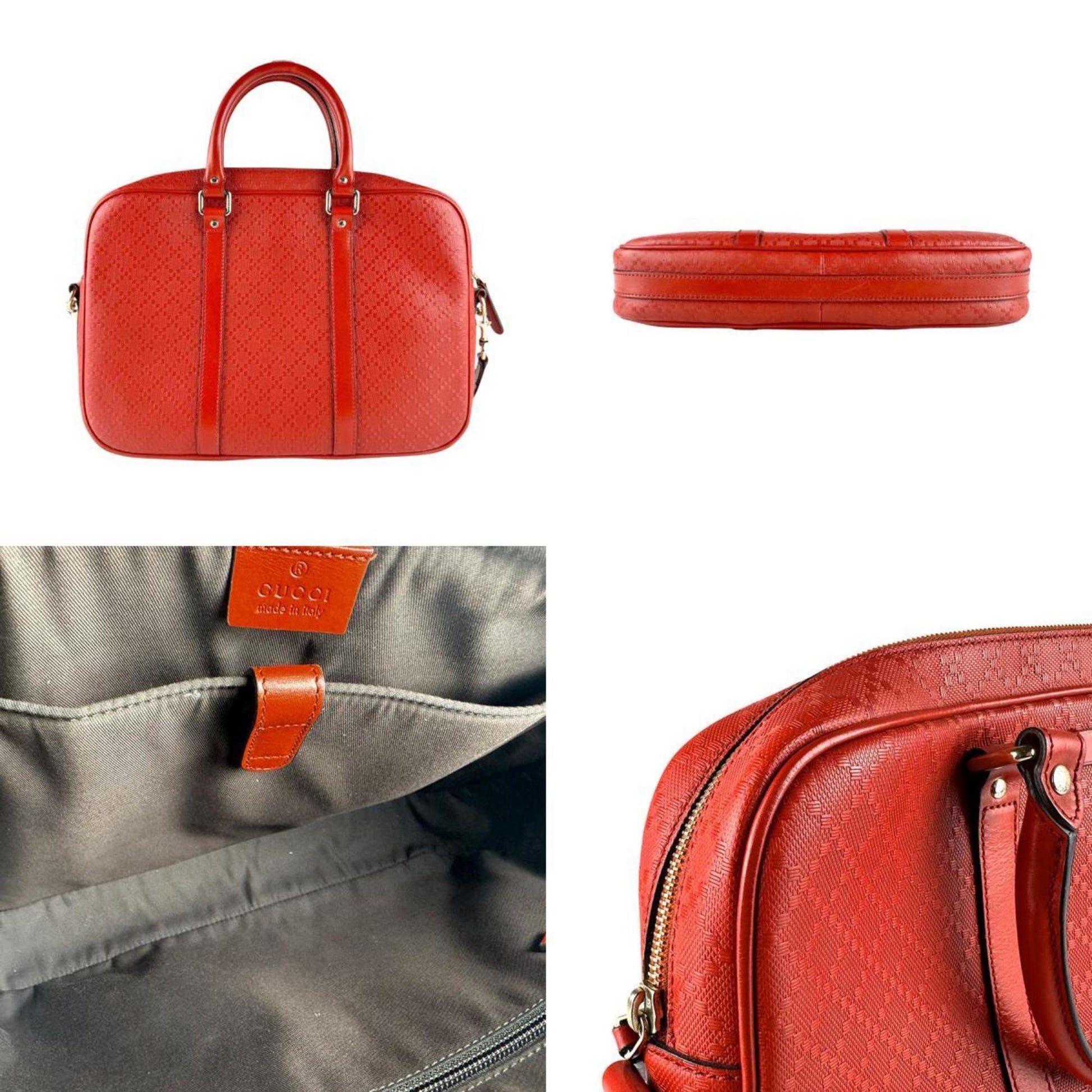 Gucci Orange Leather Handbag Shoulder Bag