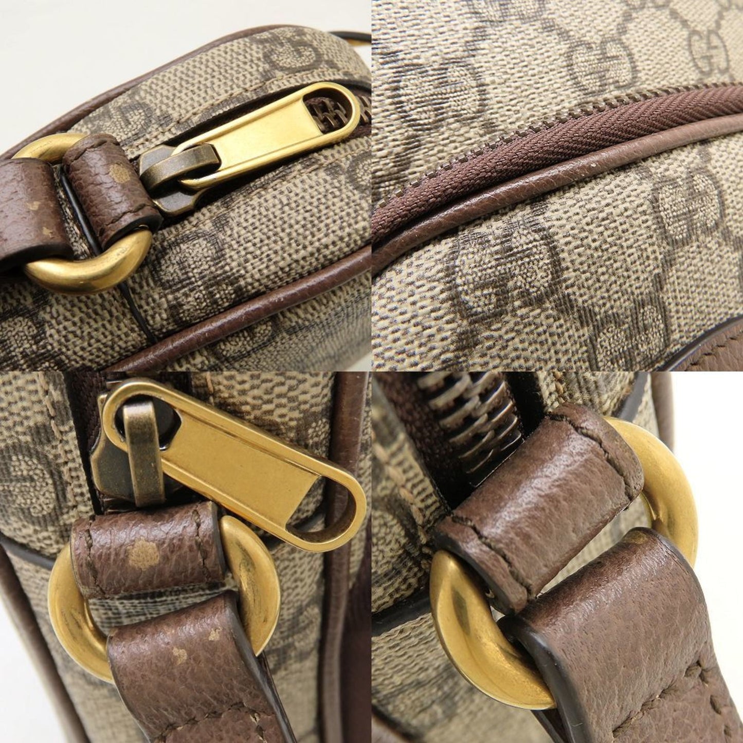 Gucci Beige Brown Gg Supreme Shoulder Bag