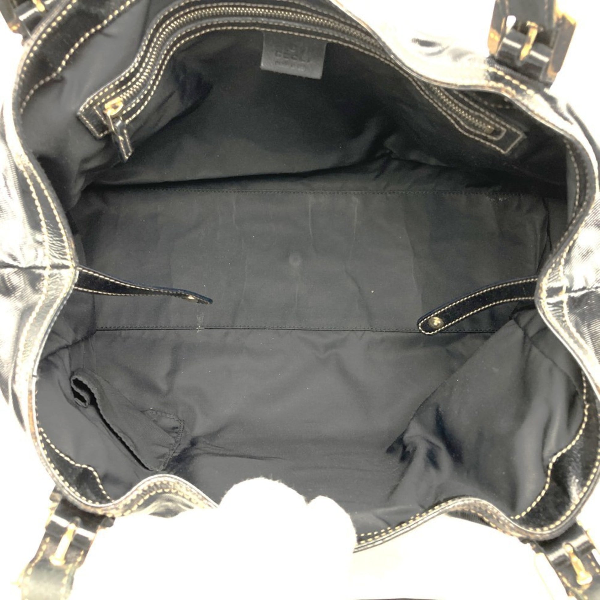 Gucci Black Leather Tote Bag