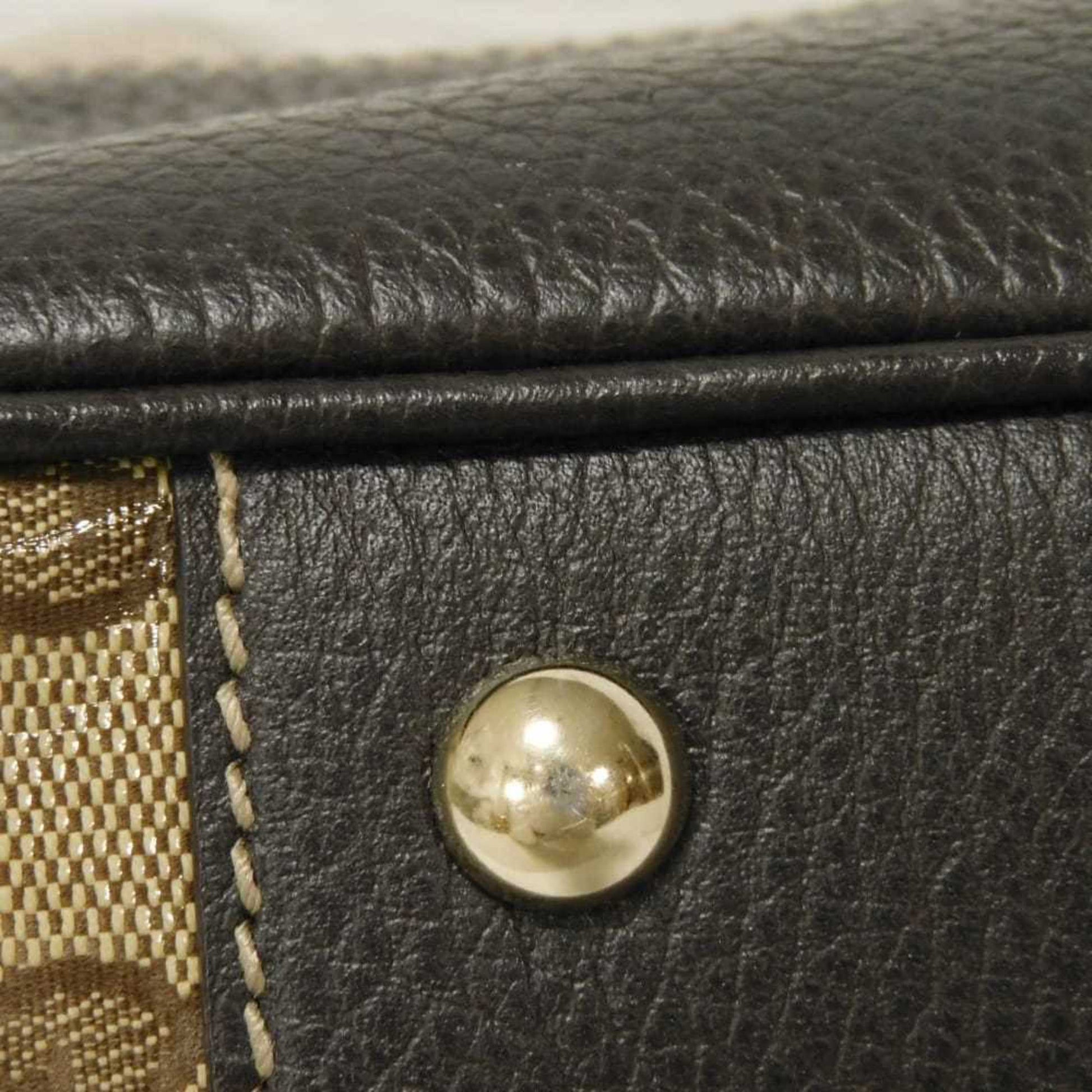 Gucci Beige Brown Gg Crystal Canvas Vinyl Coated Canvas Shoulder Bag Tote Bag