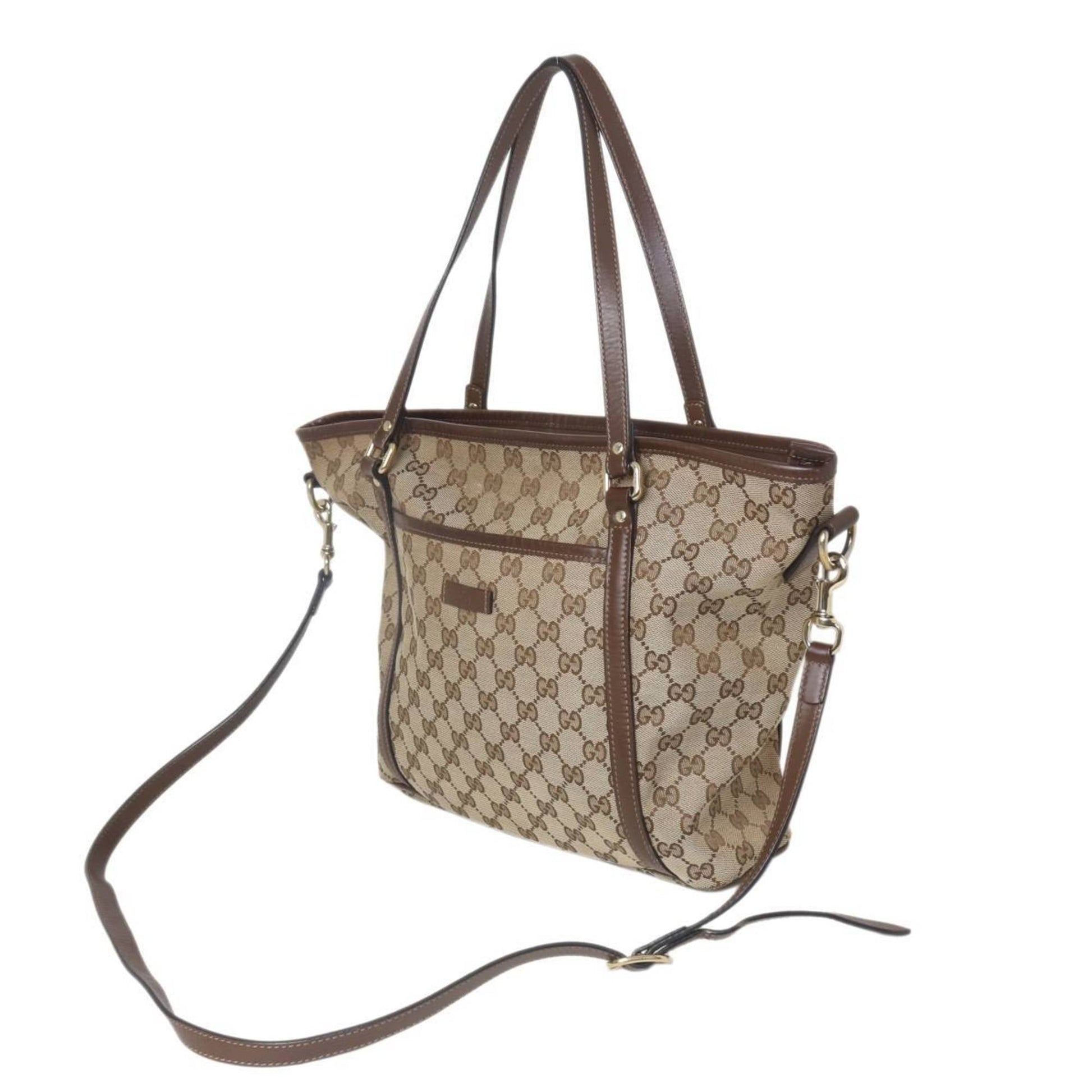 Gucci Beige Leather Tote Bag