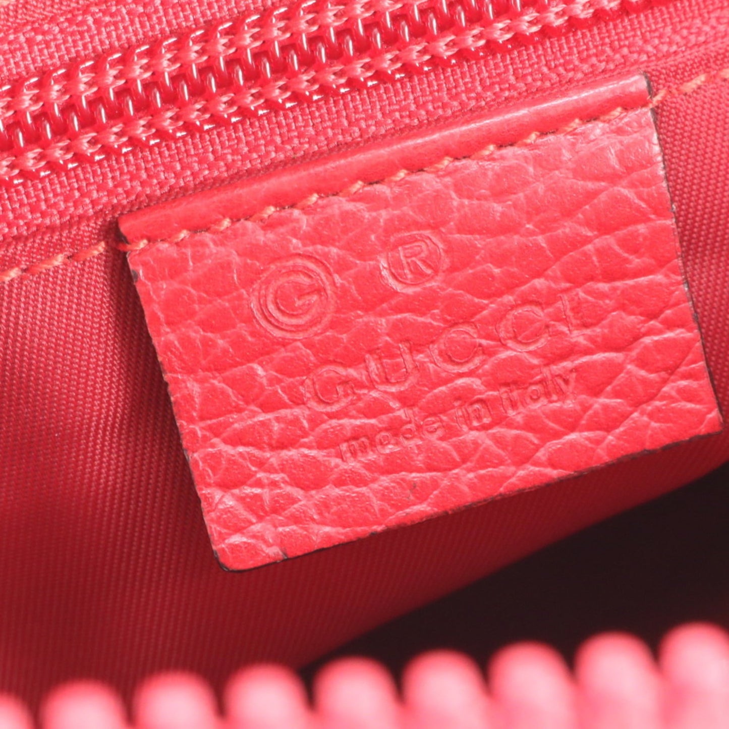 Gucci Red Color Nylon Leather Shoulder Bag